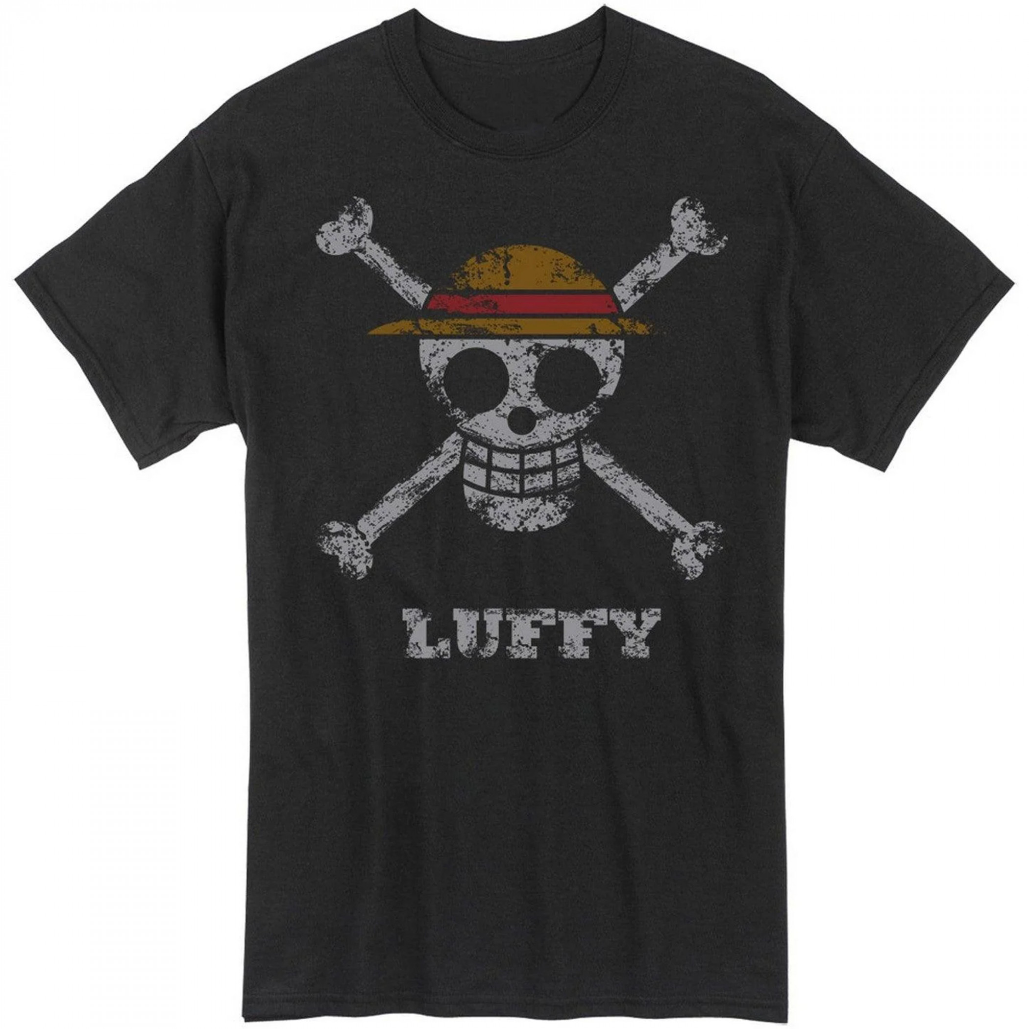 One Piece Distressed Straw Hat Crew Men's T-Shirt