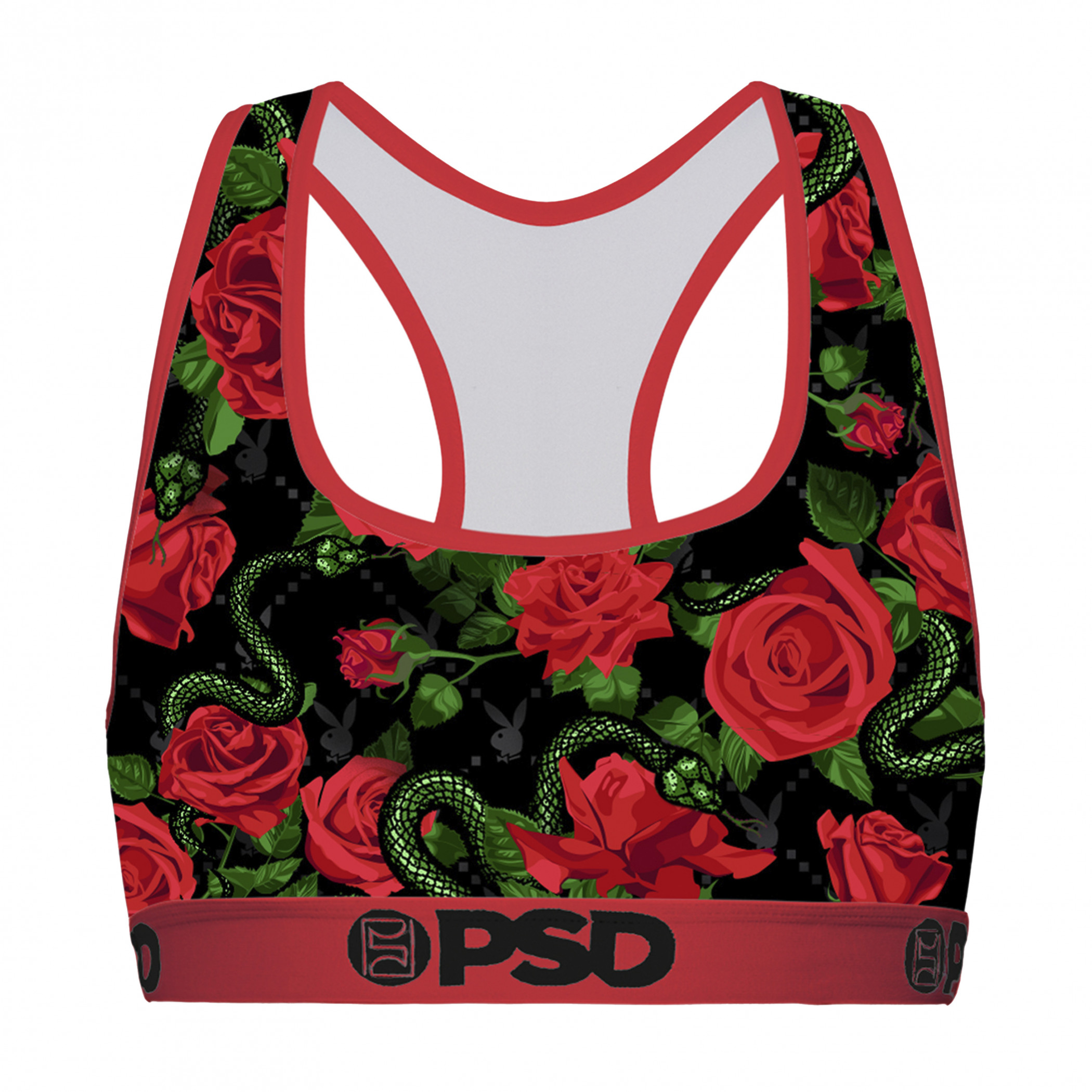 Playboy Slithering Snakes PSD Sports Bra