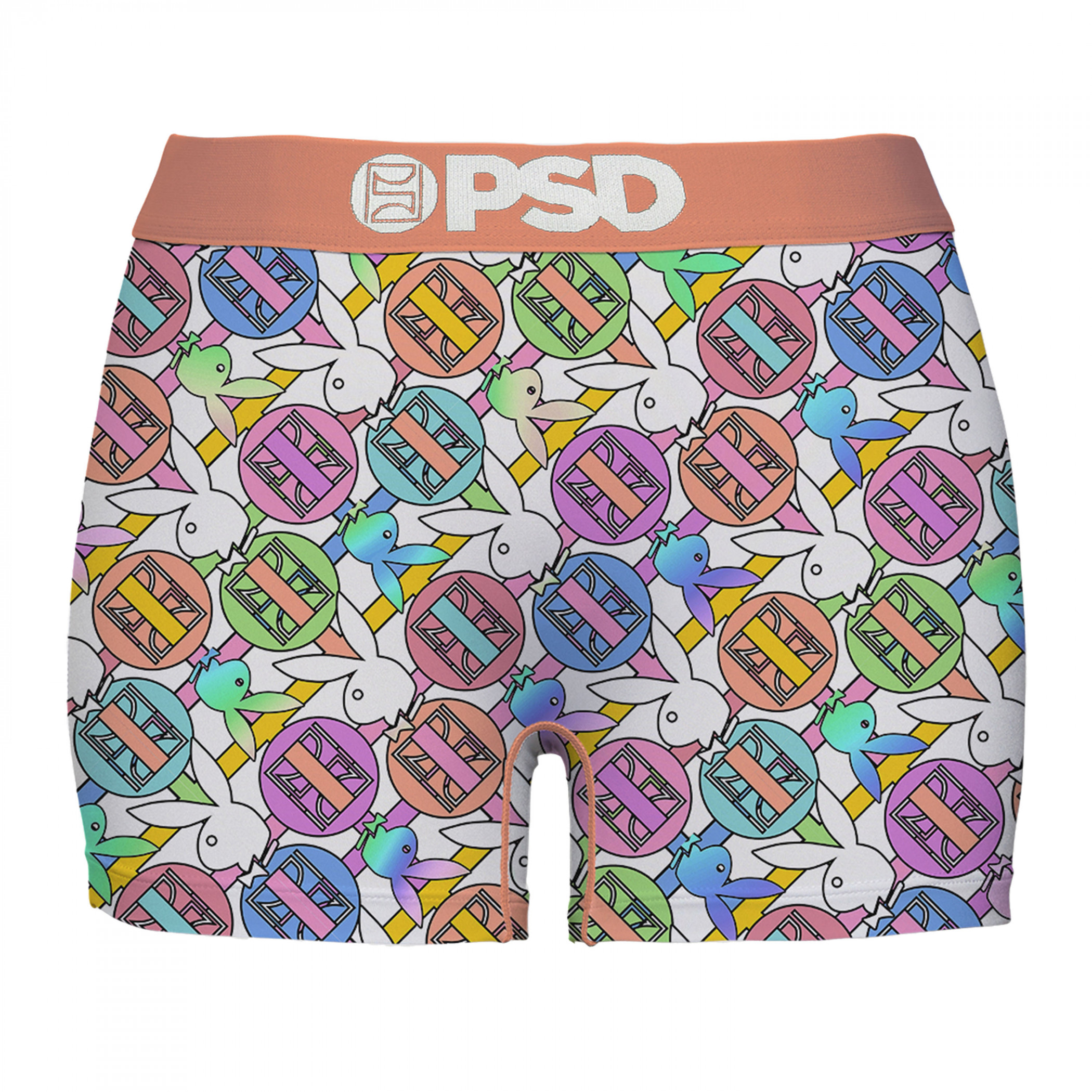 Playboy Neon Logos PSD Boy Shorts Underwear
