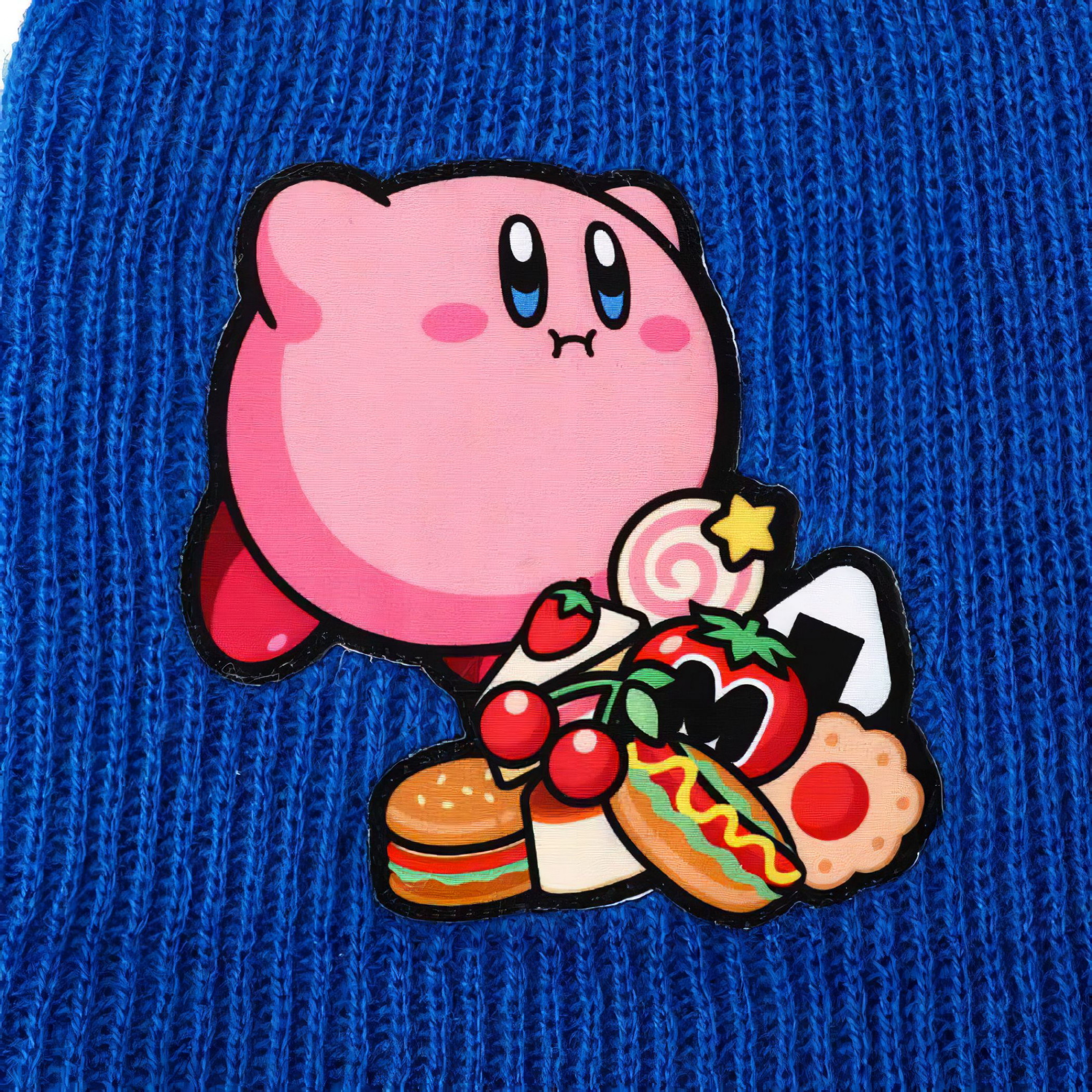 Kirby Snacking Peek-A-Boo Cuff Beanie