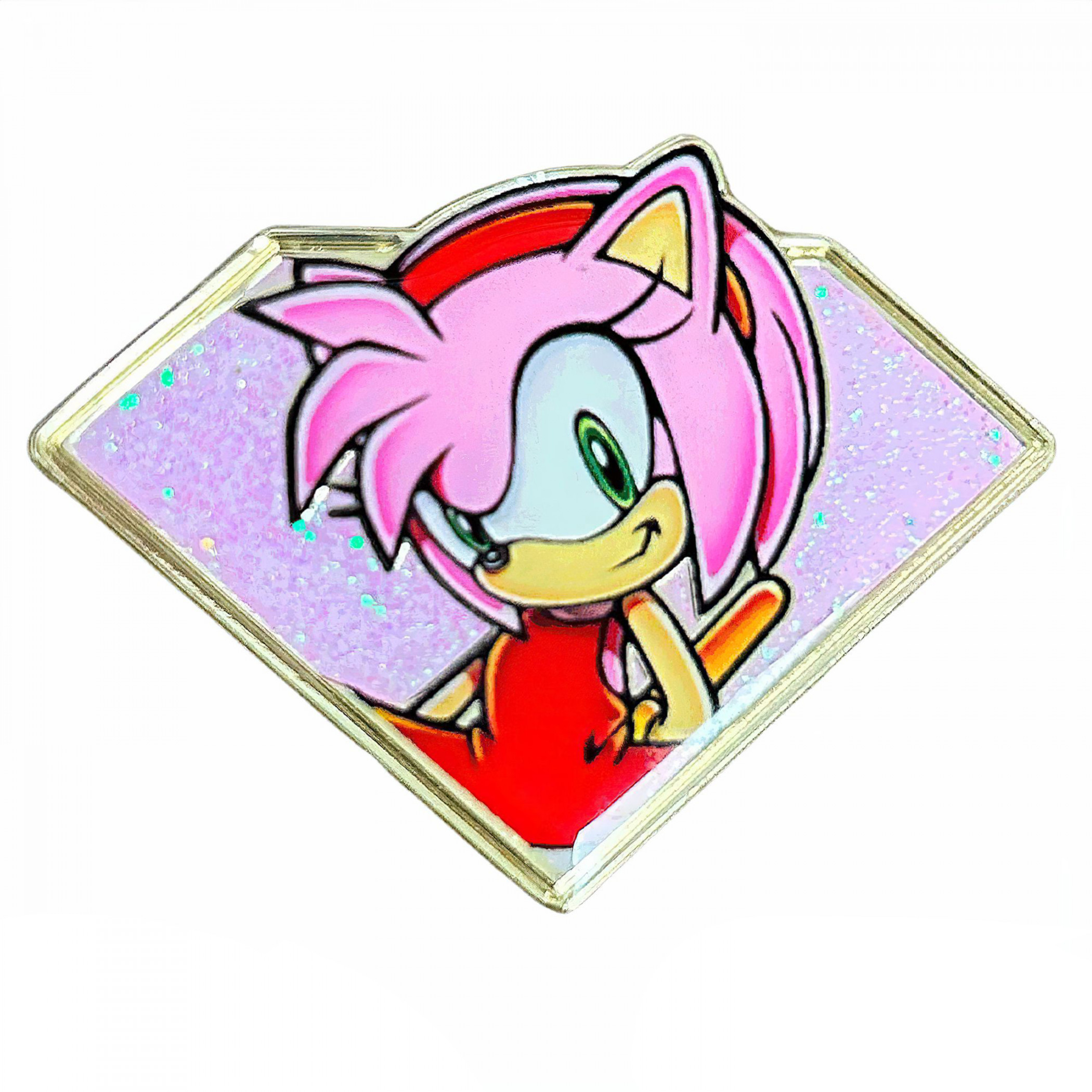 Sonic the Hedgehog Golden Series 2: Emerald Amy Enamel Pin