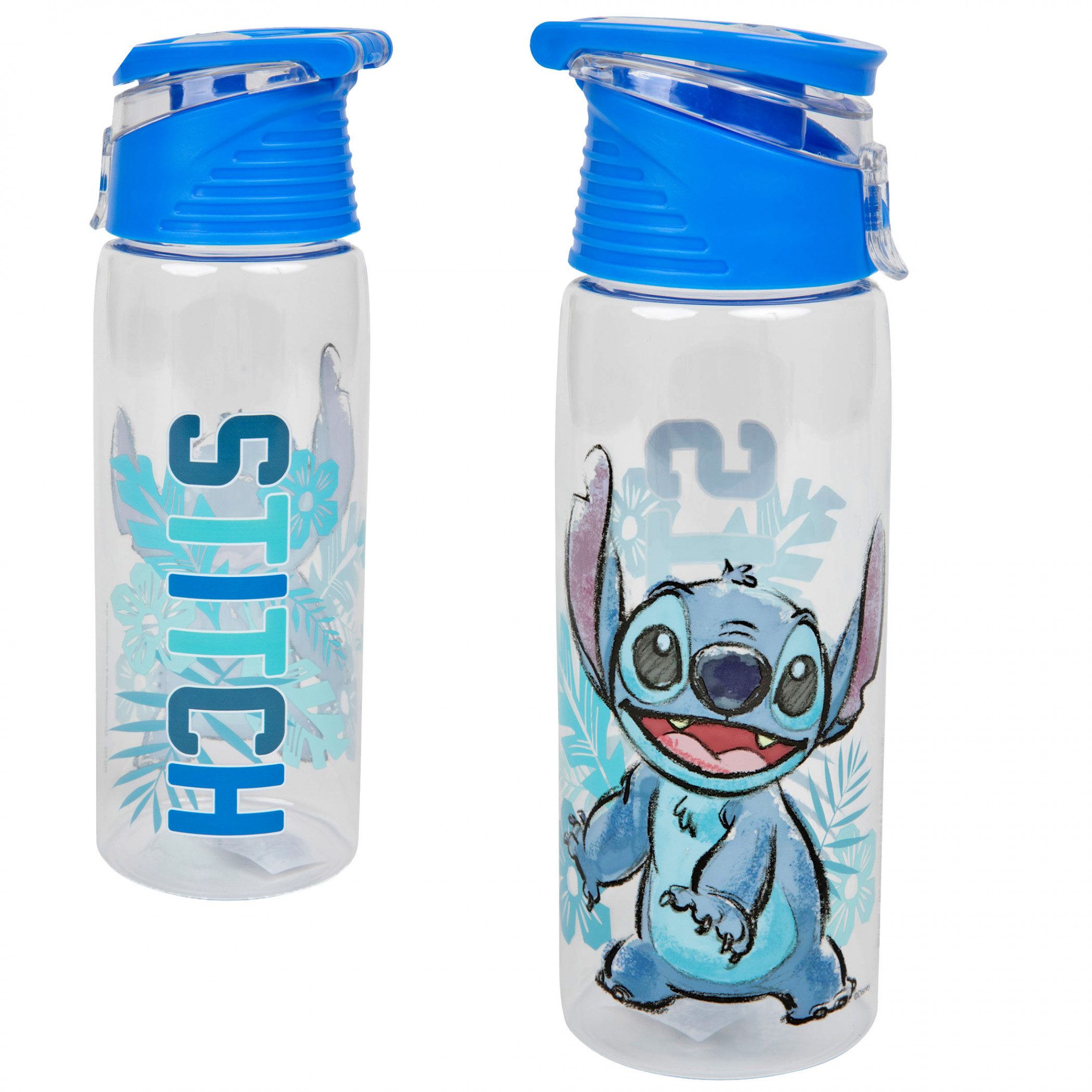 Disney Stitch Water Bottle with Built-In Straw