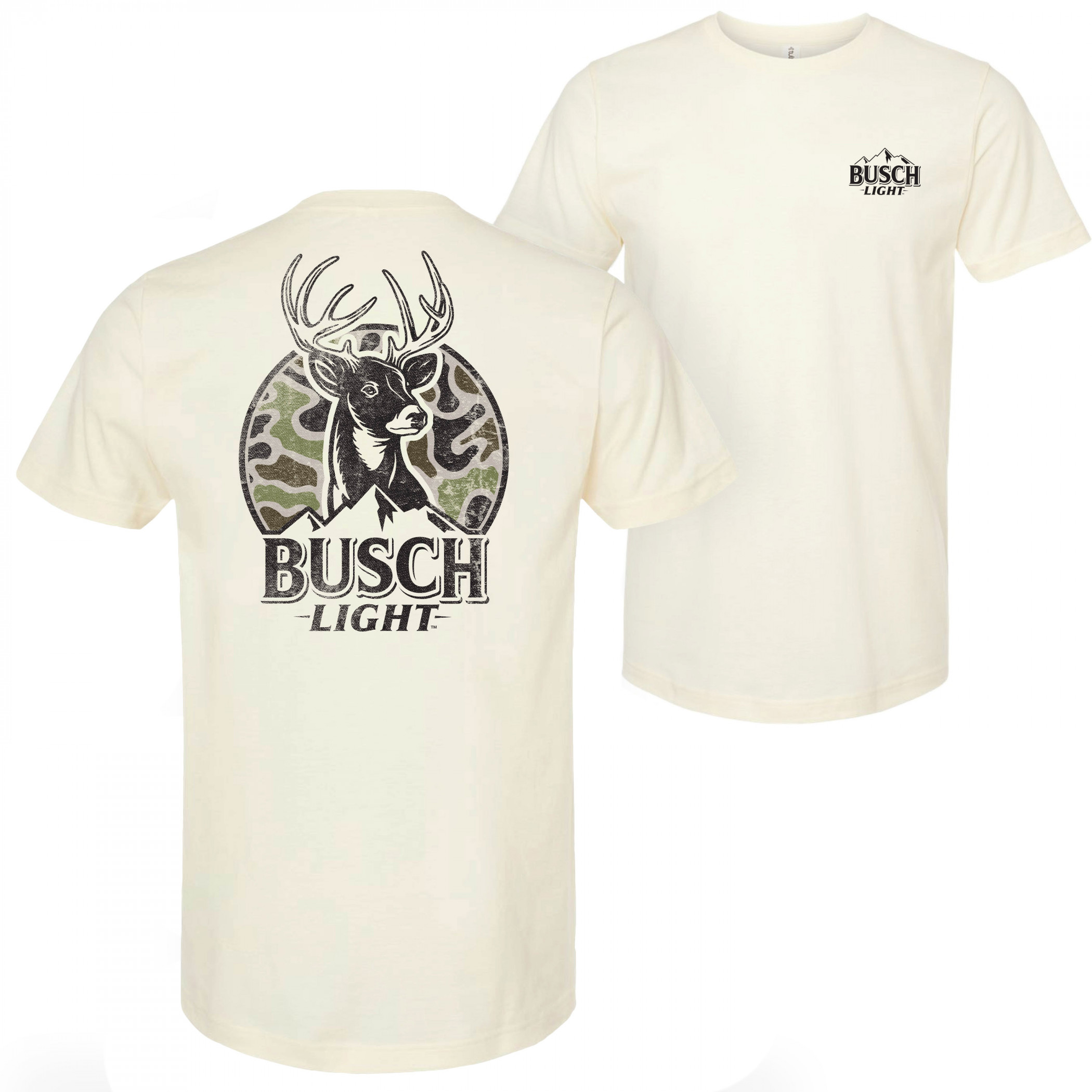 Busch Light Deer Hunting Camo Logo T-Shirt