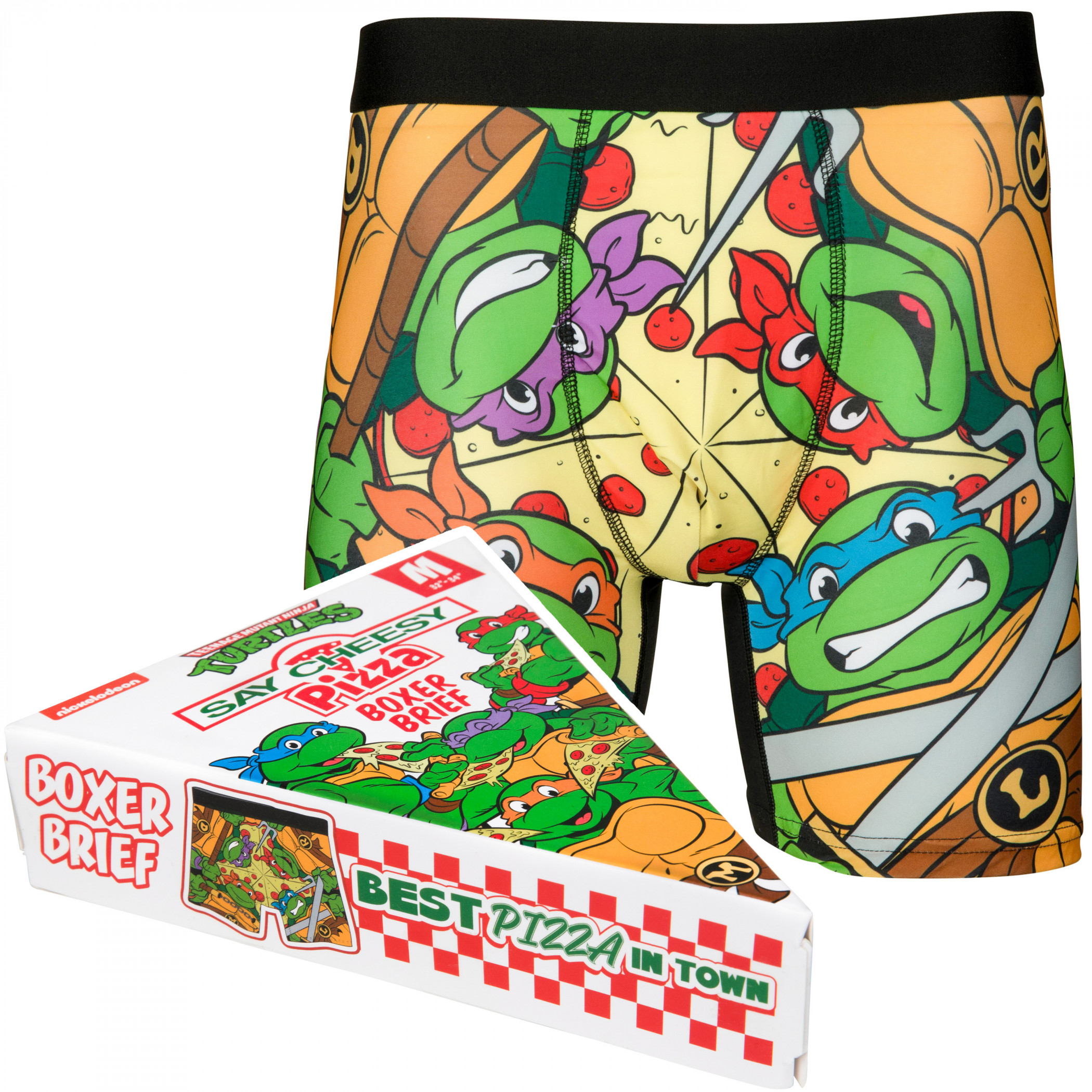 Teenage Mutant Ninja Turtles Pizza Boxer Briefs in Novelty Packaging