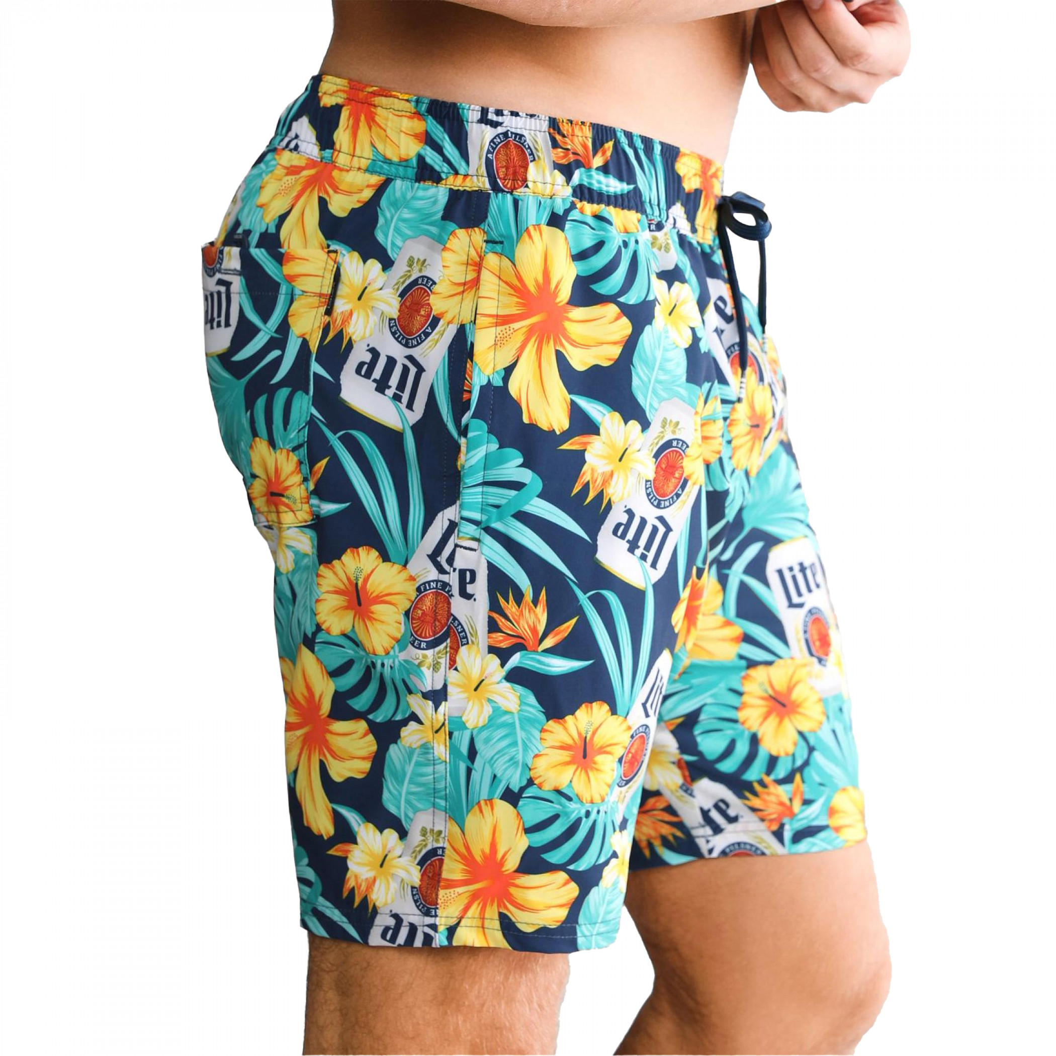 Miller Lite Tropical Cans All Over Print Board Shorts