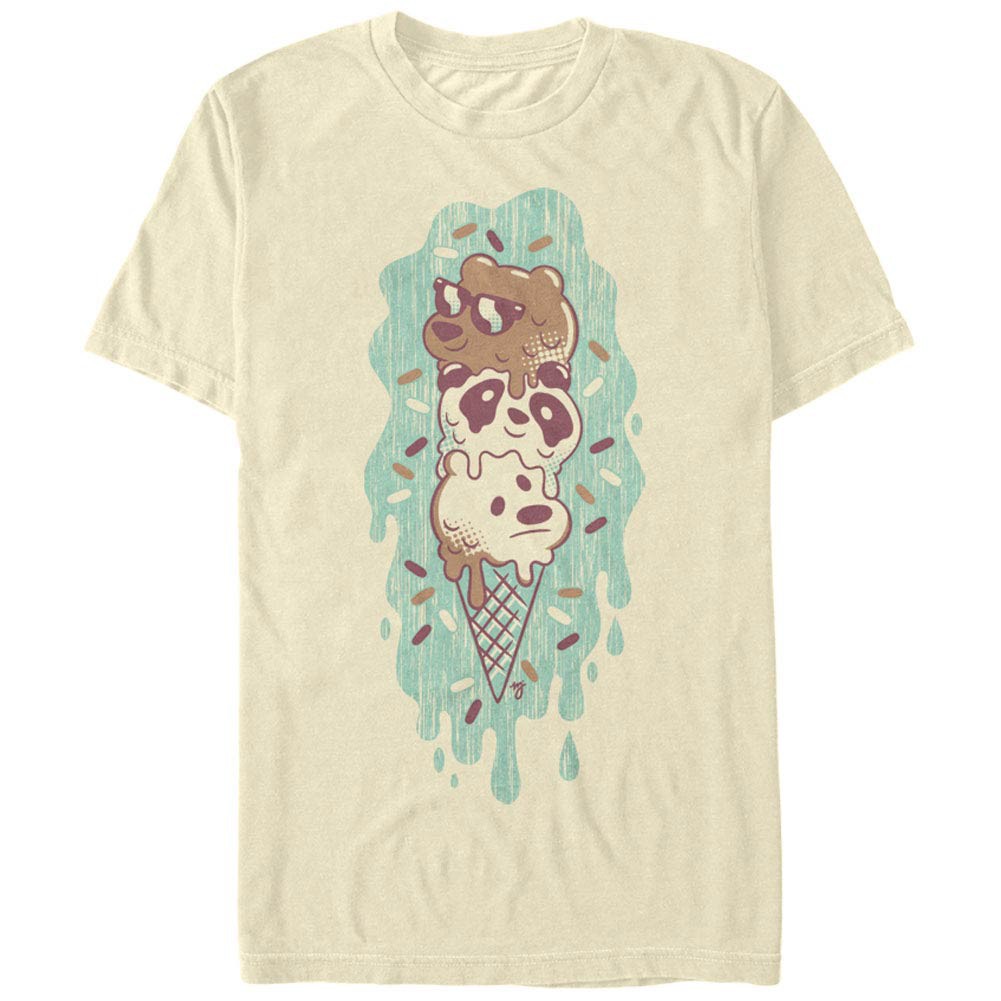 We Bare Bears Green Ice Cream Beige T-Shirt