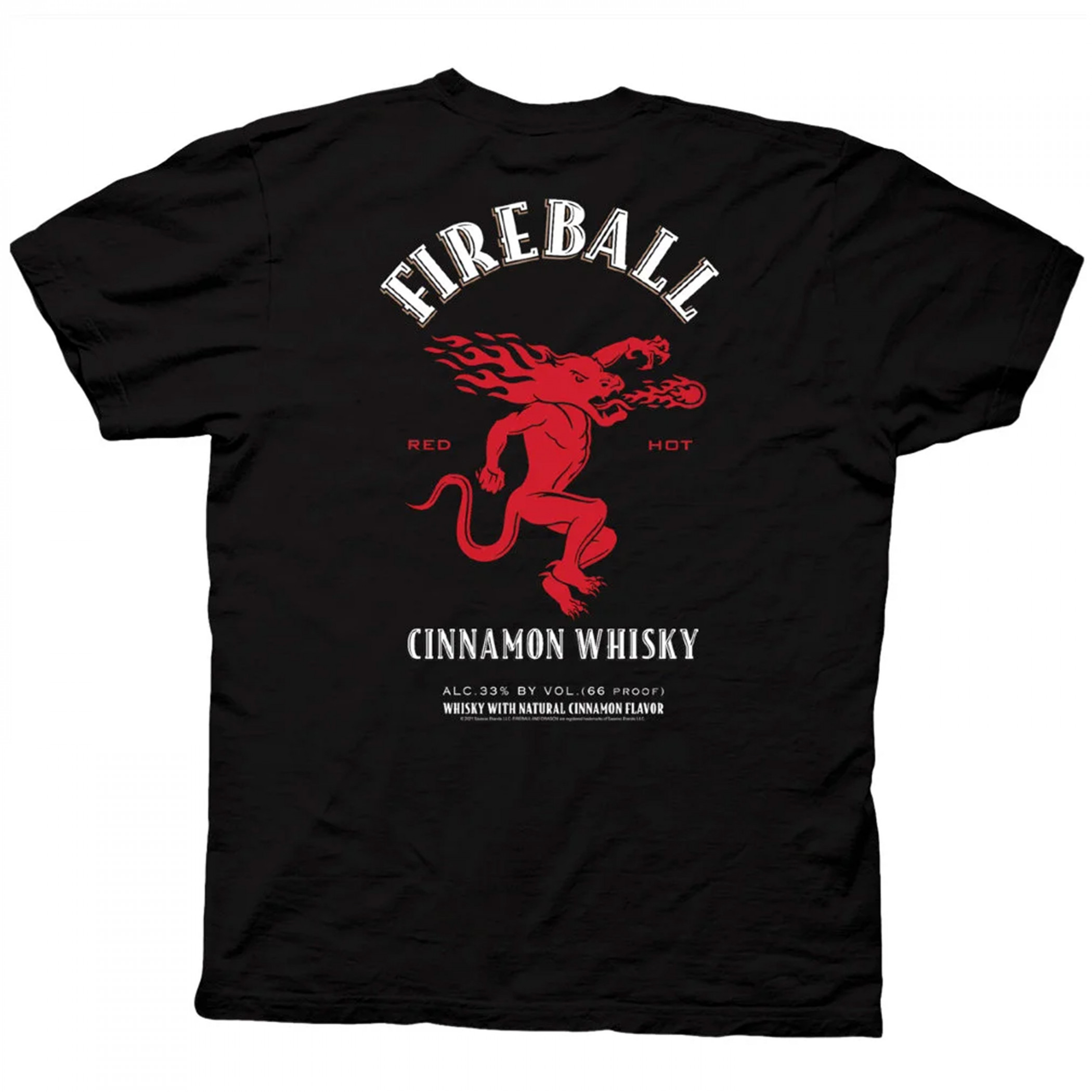 Fireball Black Label Print Front and Back T-Shirt