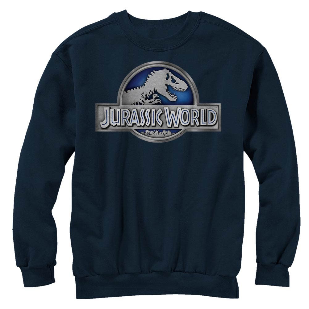 Jurassic World Basic Logo Blue Long Sleeve T-Shirt