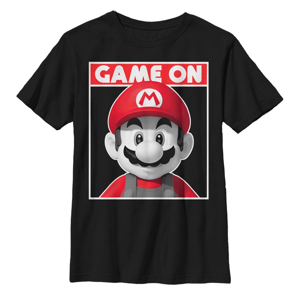 Nintendo Game On Black Youth T-Shirt