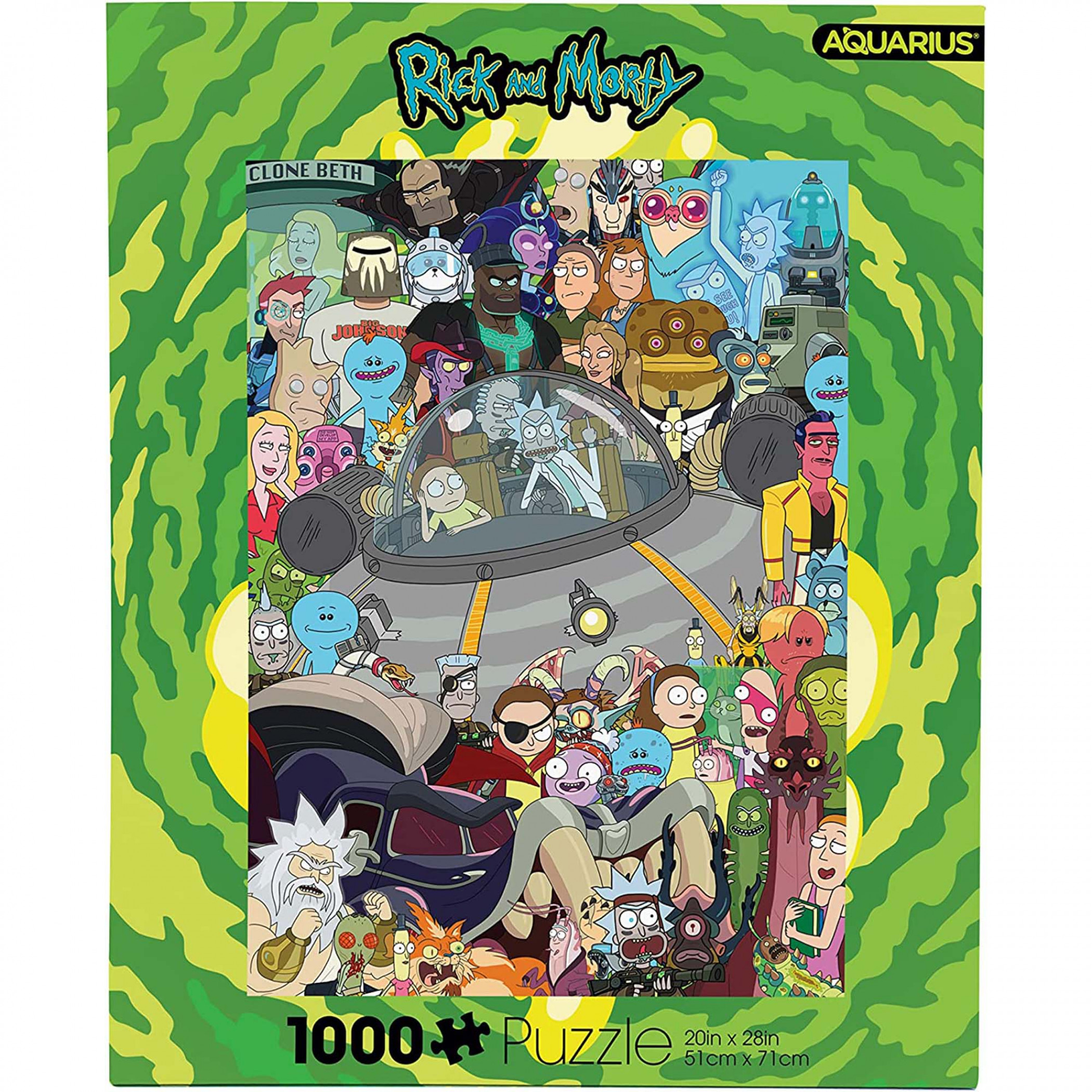 Rick And Morty Space Cruiser Surrounded 20" x 28" 1000 Piece Puzzle