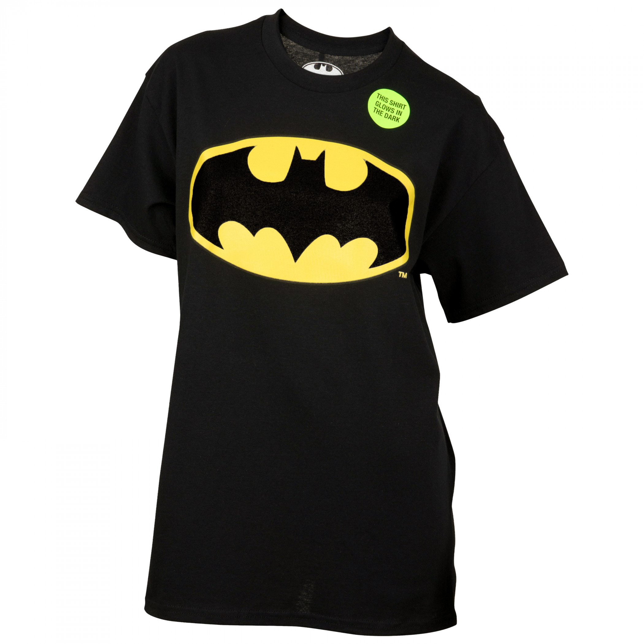 Batman Logo Junior's Crew Glow in the Dark T-Shirt