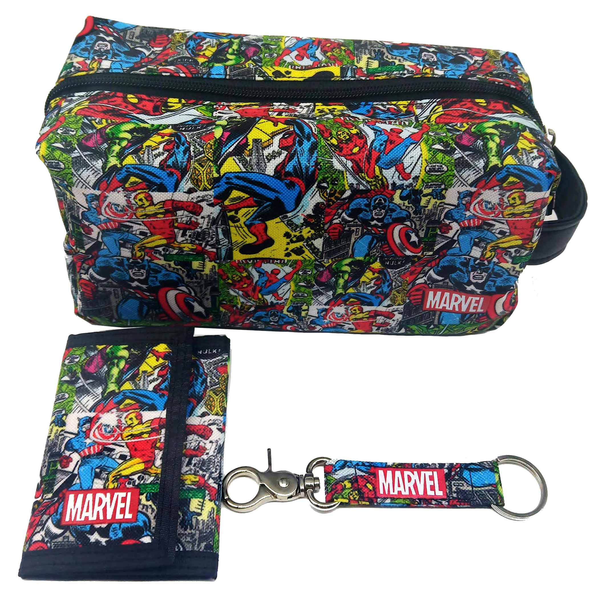 Marvel Avengers Classic Comic Art 3-Piece Grooming Bag Set