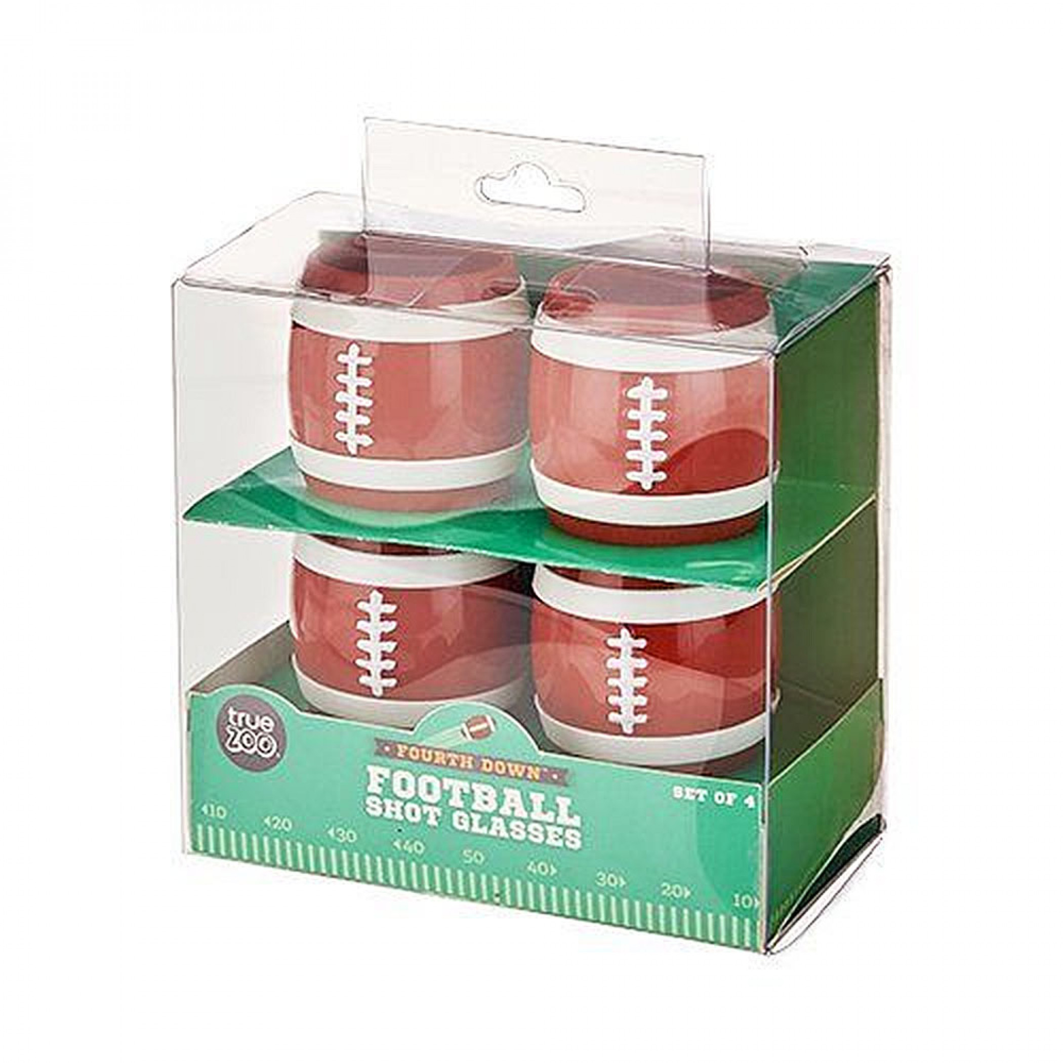 Fourth Down Set Of 4 Football Stackable Shot Glasses