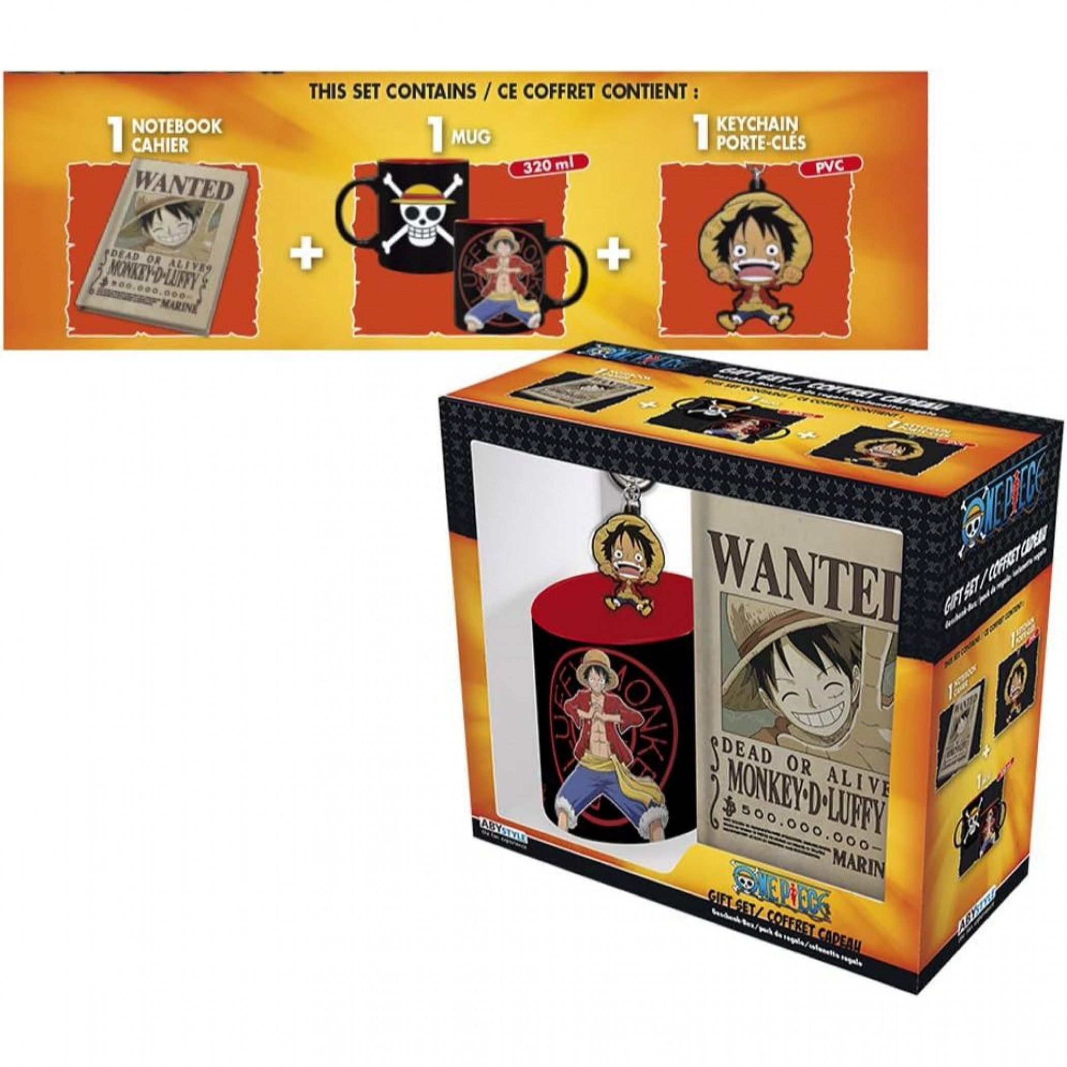 One Piece - Monkey D. Luffy 3-Pc Gift Set (Includes Mug, Notebook, and –  ABYstyle USA