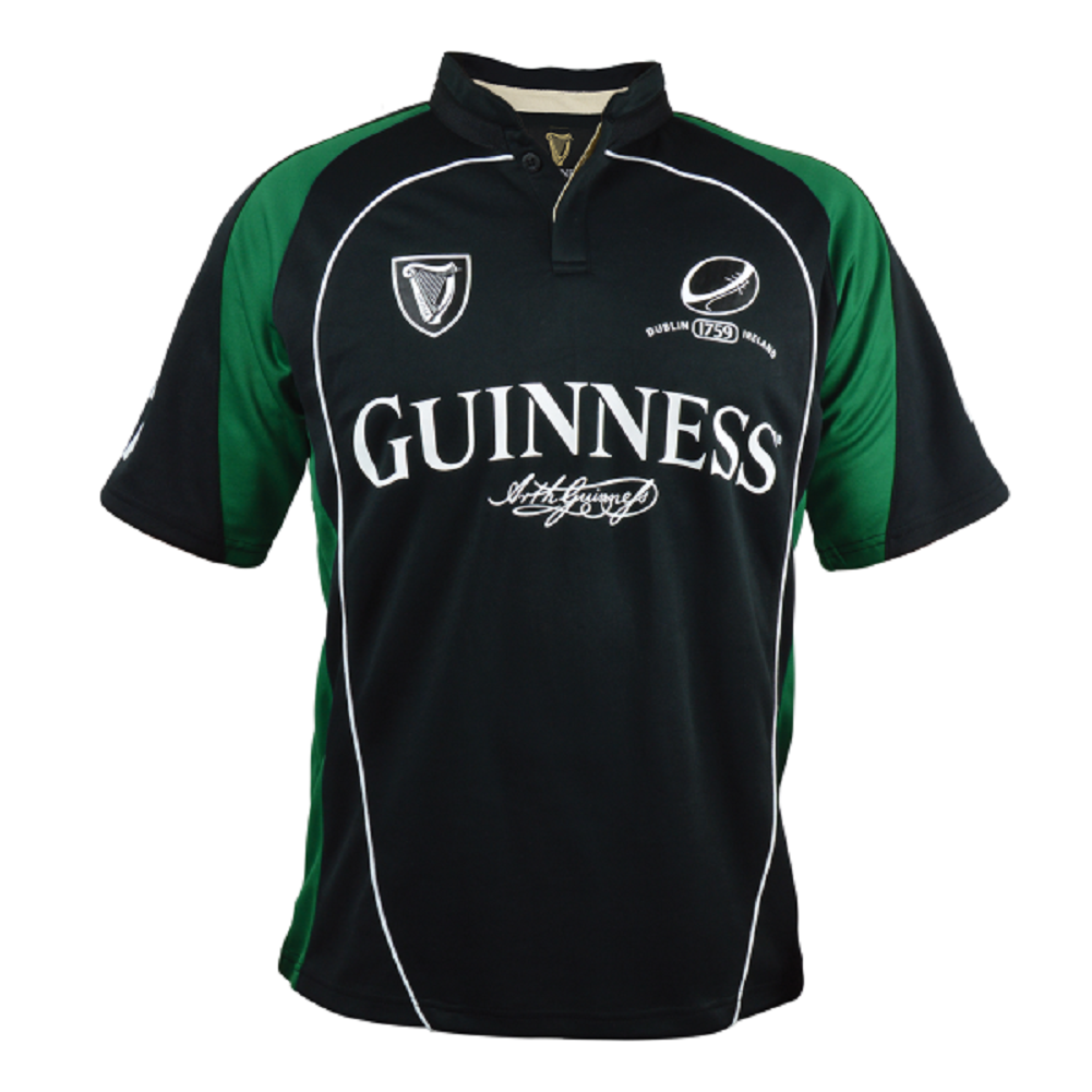 Guinness Black and Green Performance Rugby Jersey