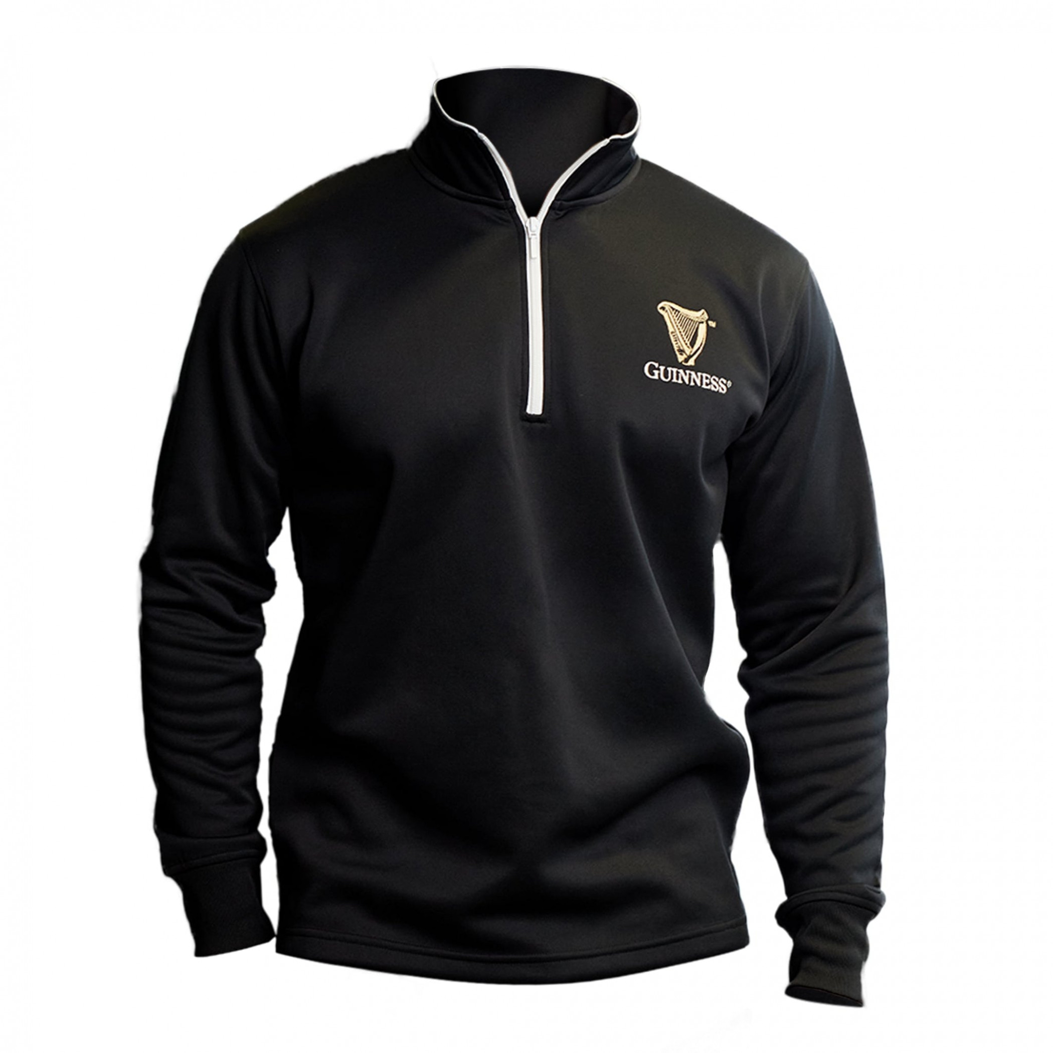 Guinness Harp Logo Recycled Fabric Quarter Zip Performance Top