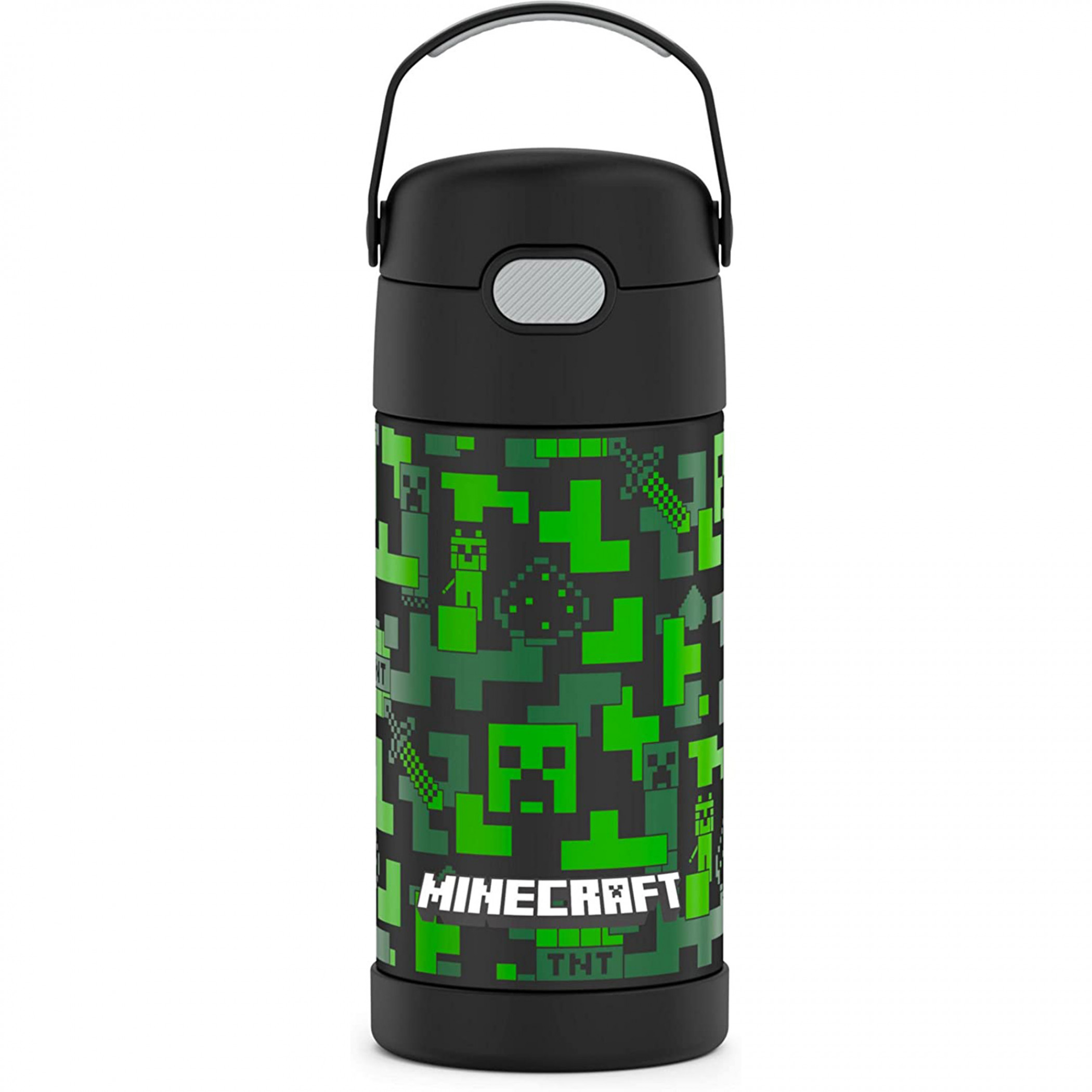 Minecraft Creeper Camo Stainless Steel 12oz Thermos Funtainer