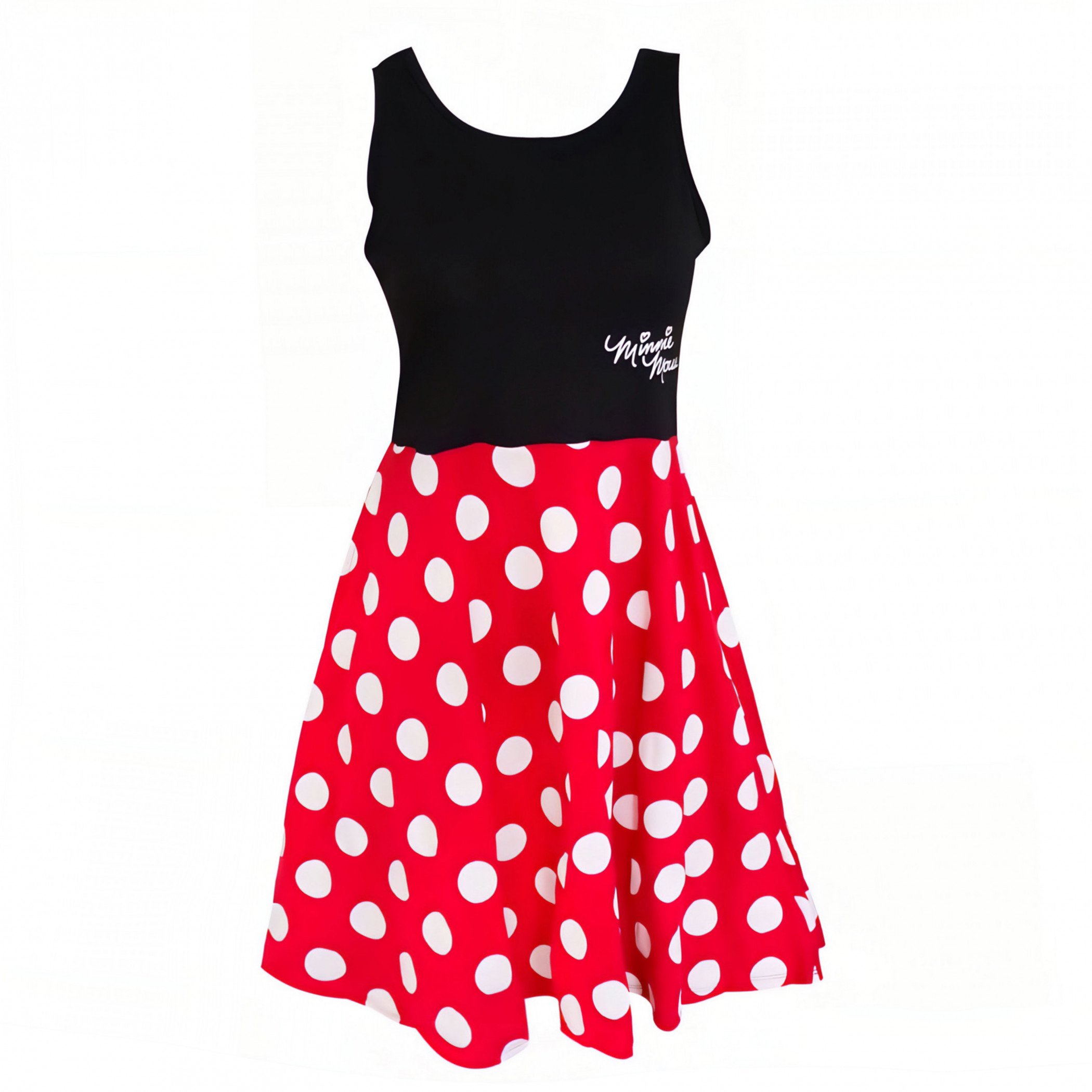 Minnie Mouse Classic Red Polka Dot Junior Women's Slim Fit Dress