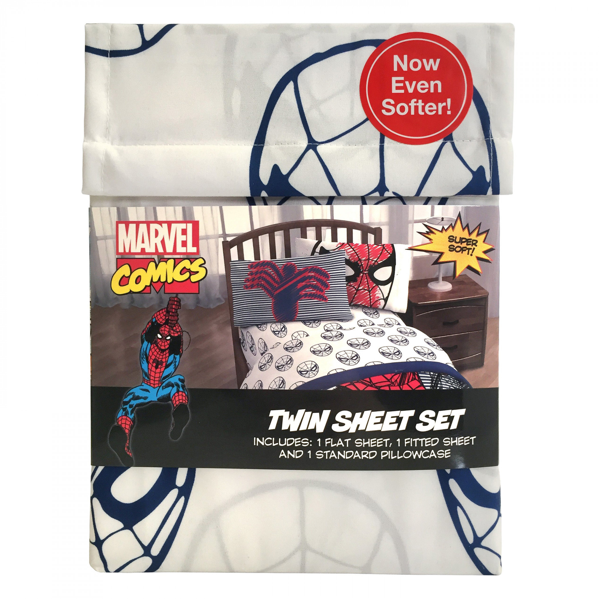 Spider-Man Scribbles and Doodles Twin Sheet 3-Piece Set
