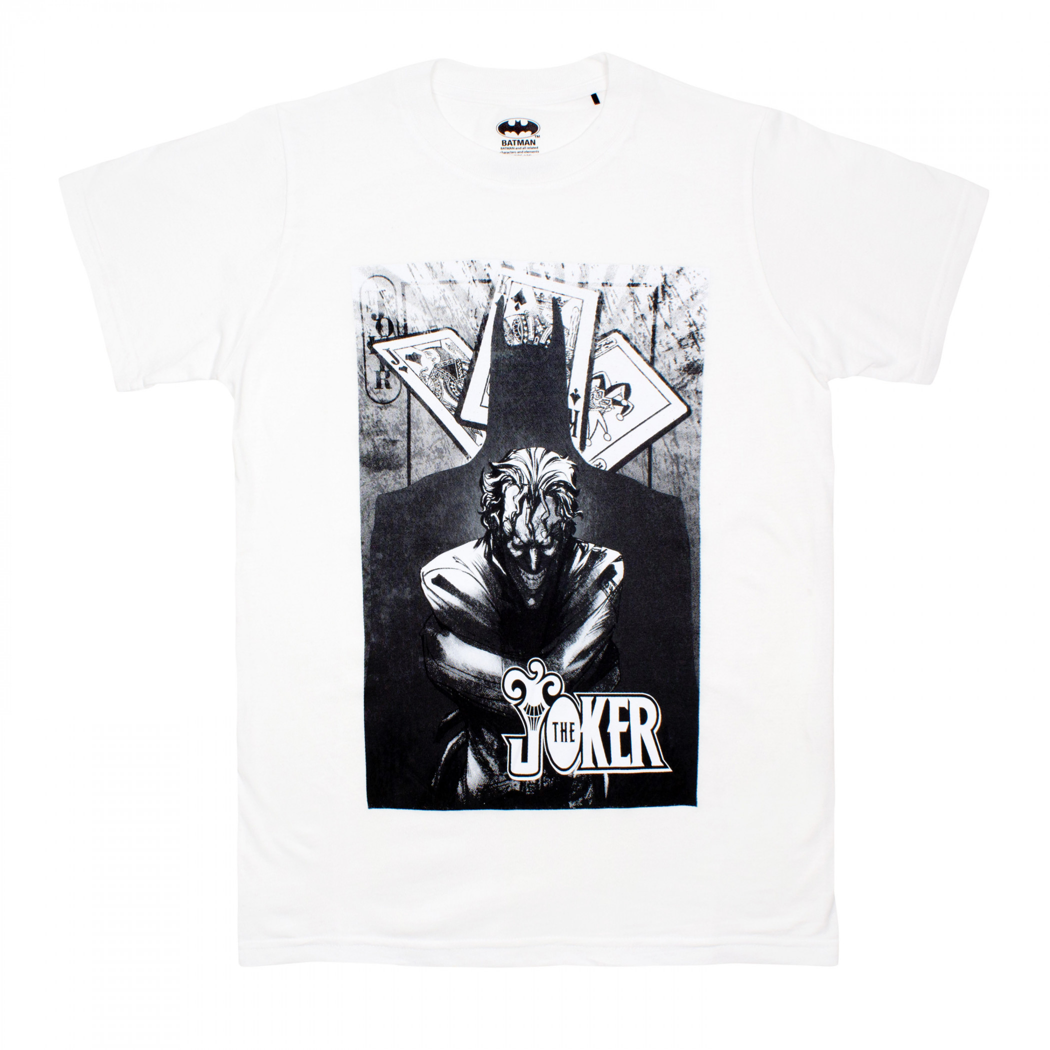 The Joker "Menace" with Batman Silhouette in Noir T-Shirt