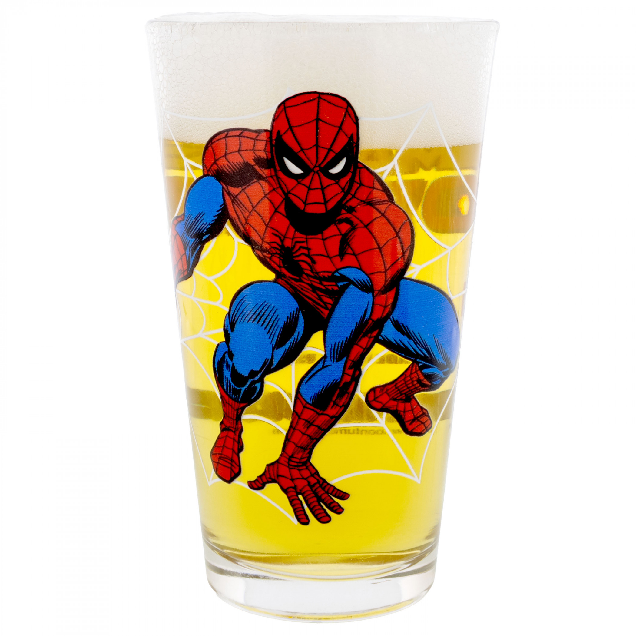 Spider-Man by John Romita Sr. Clear Pint Glass - SuperHeroStuff