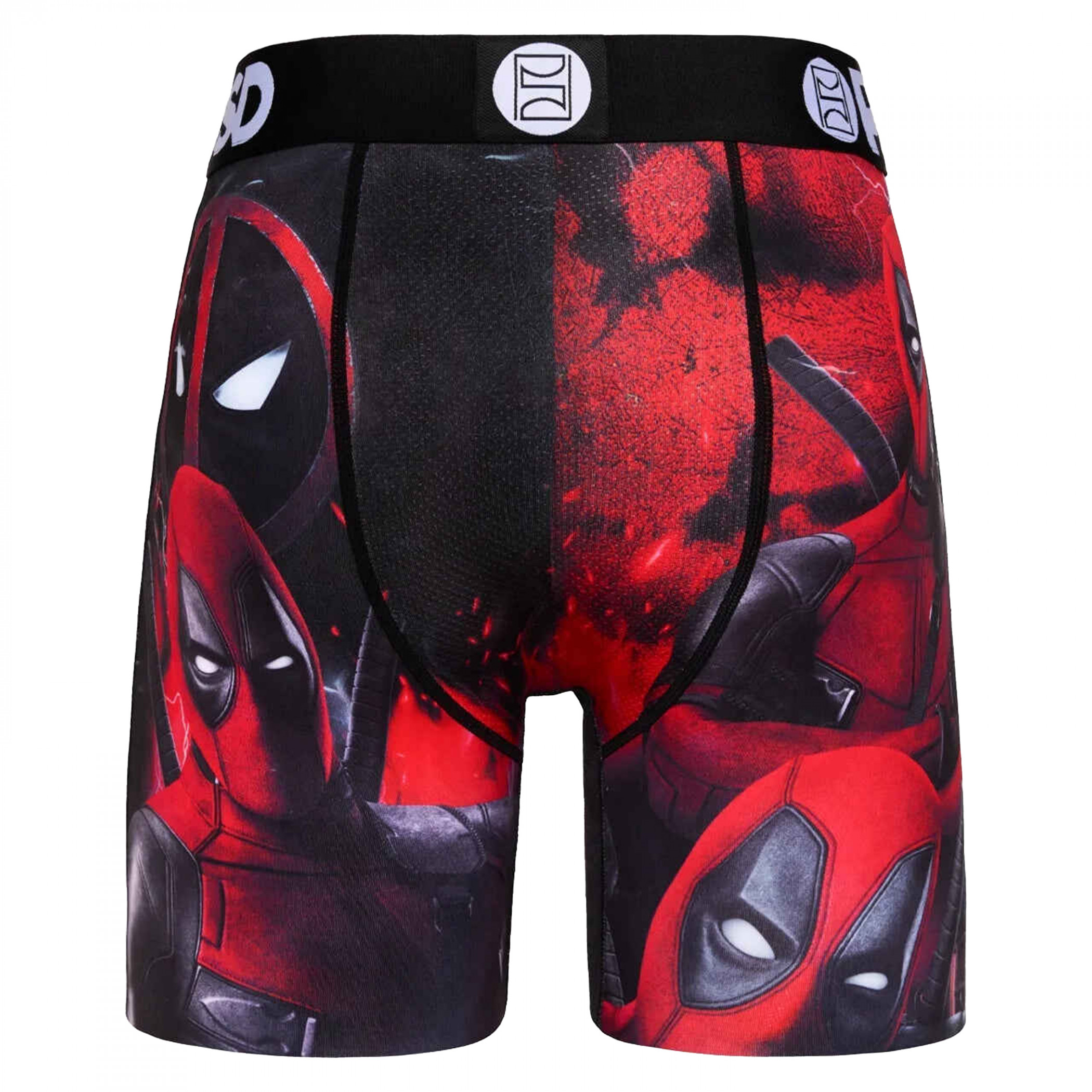 Deadpool Black and Red Collage PSD Boxer Briefs