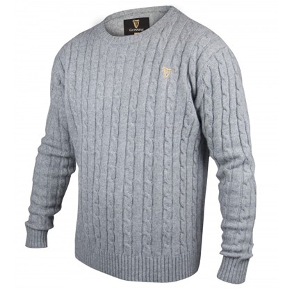 Guinness Cotton Cashmere Cable Knit Sweater