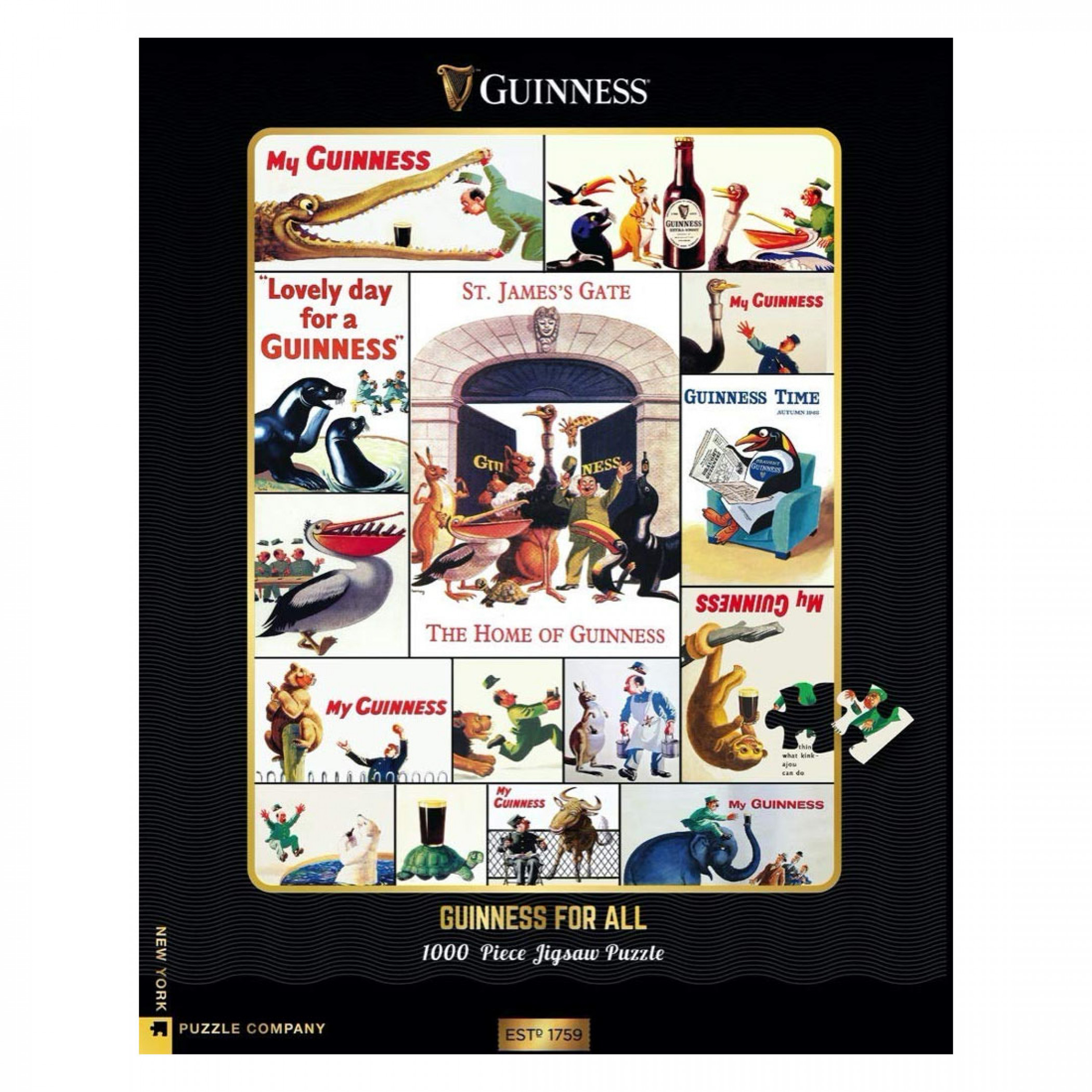 Guinness Beer Vintage Posters 1000 Piece Puzzle