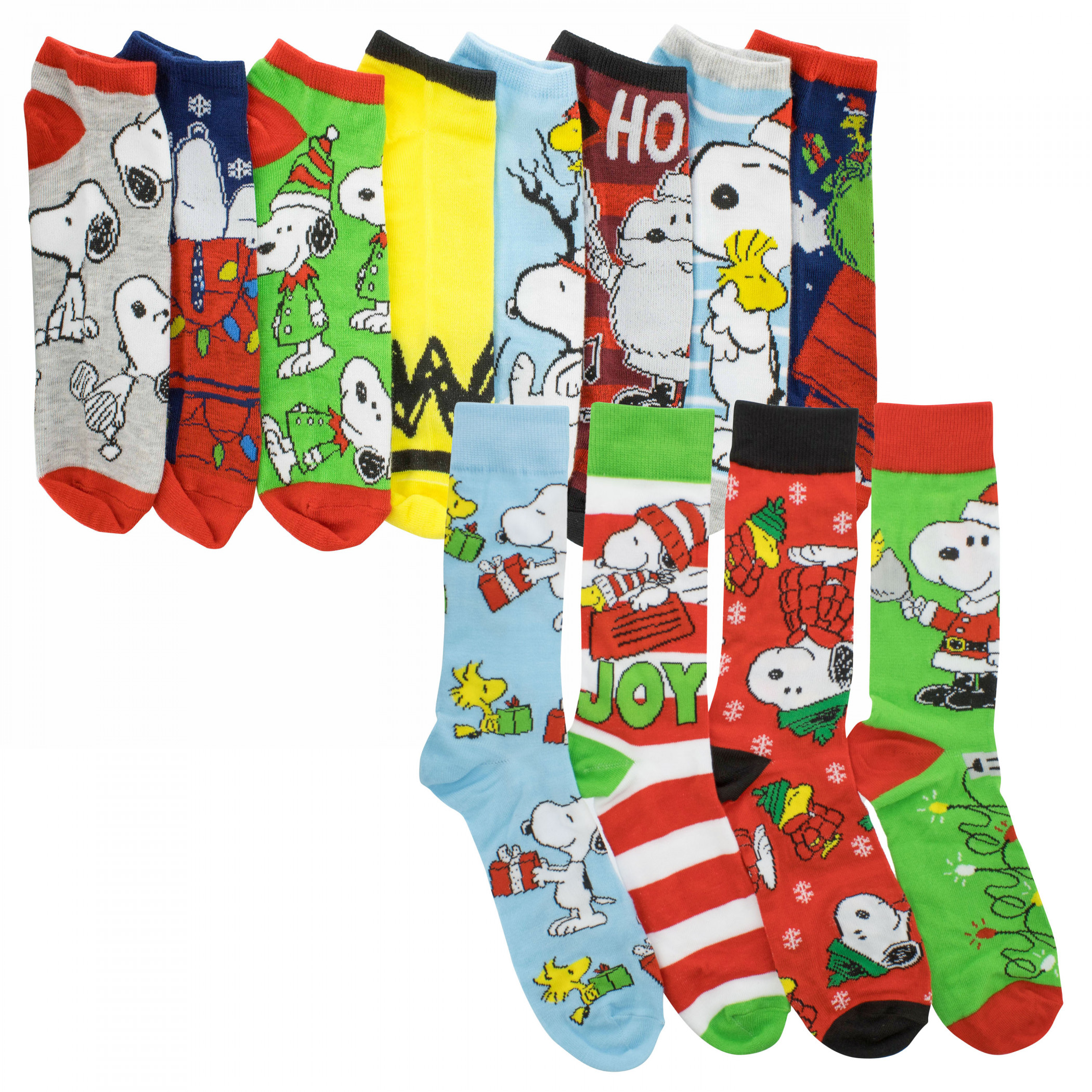 Peanuts Christmas Snoopy Men's Socks 12 Days of Giving Gift Box