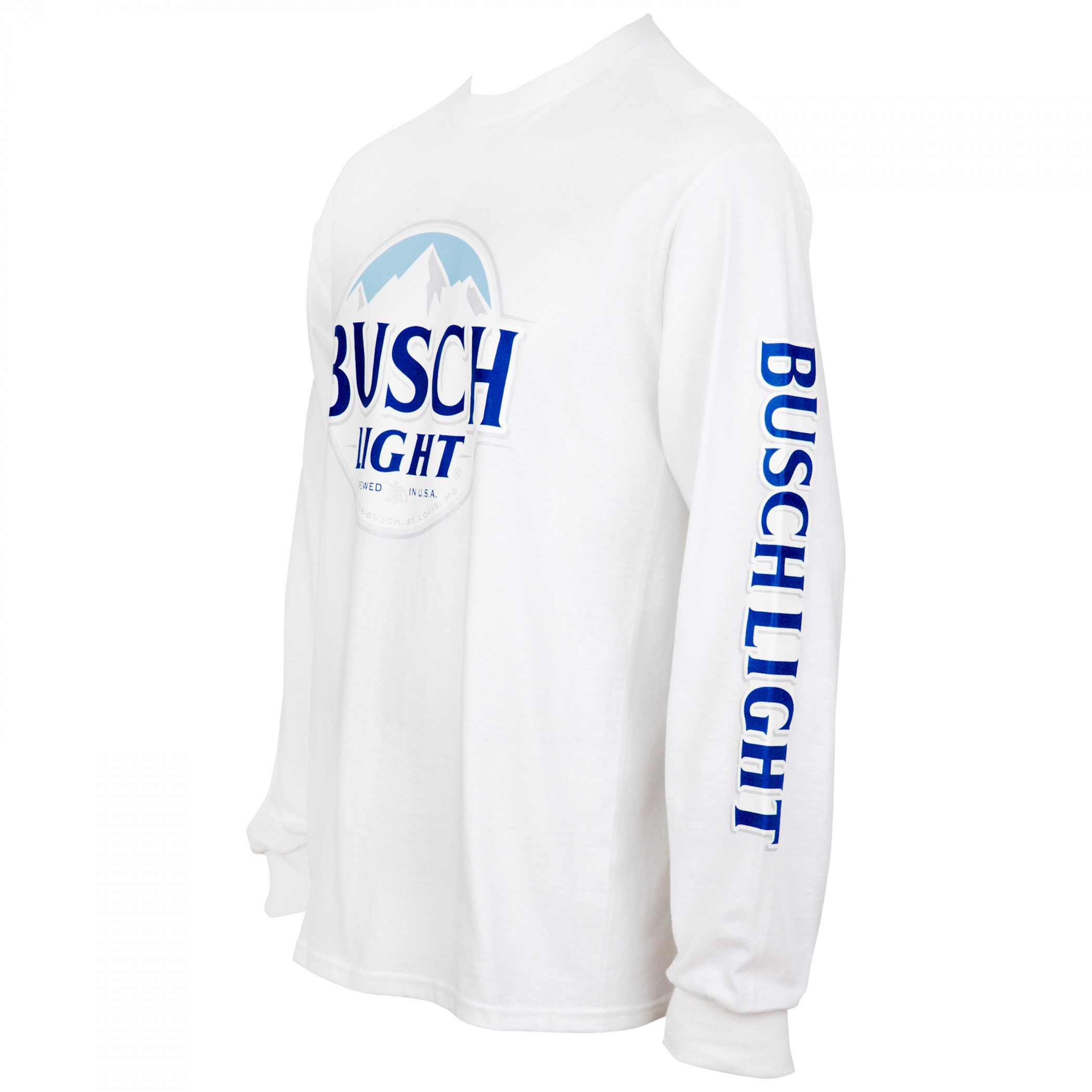 Busch Light Logo White Long Sleeve Shirt