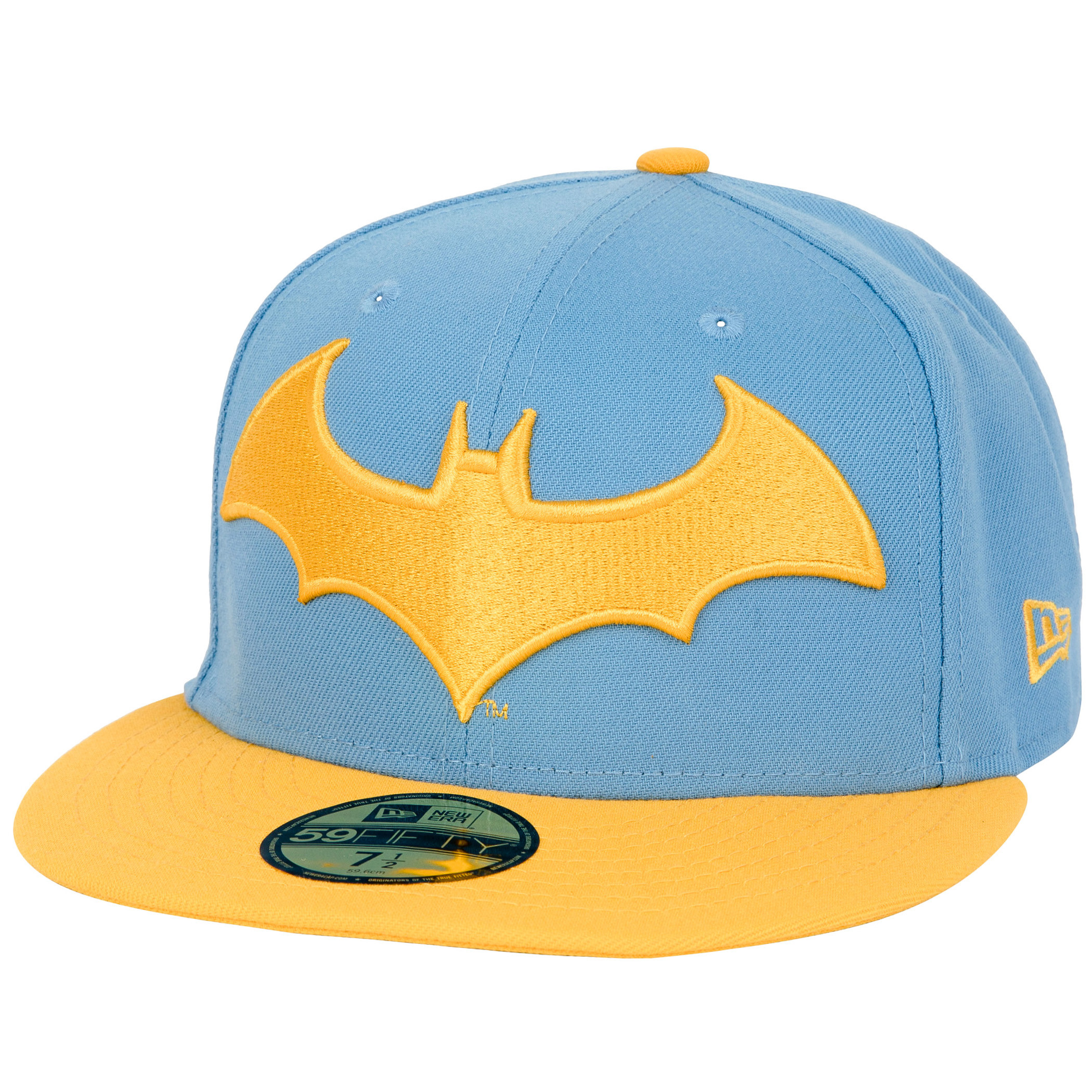 Batman Hush Blue and Yellow Colorway New Era 59Fifty Fitted Hat