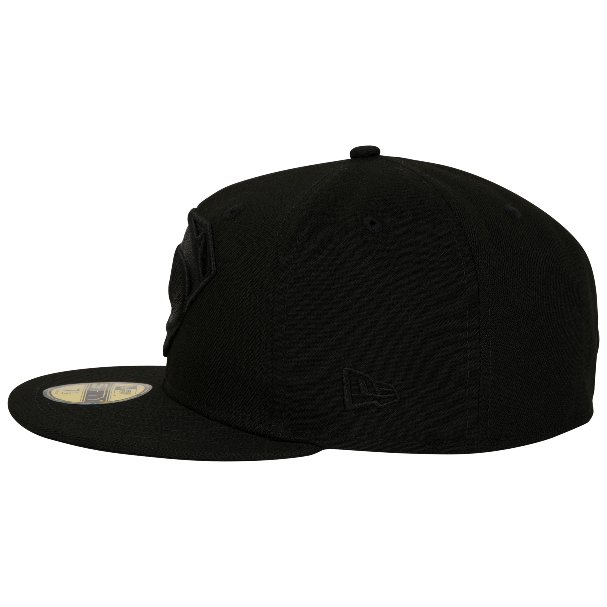 Superman Justice League Logo Black on Black New Era 59Fifty Fitted Hat