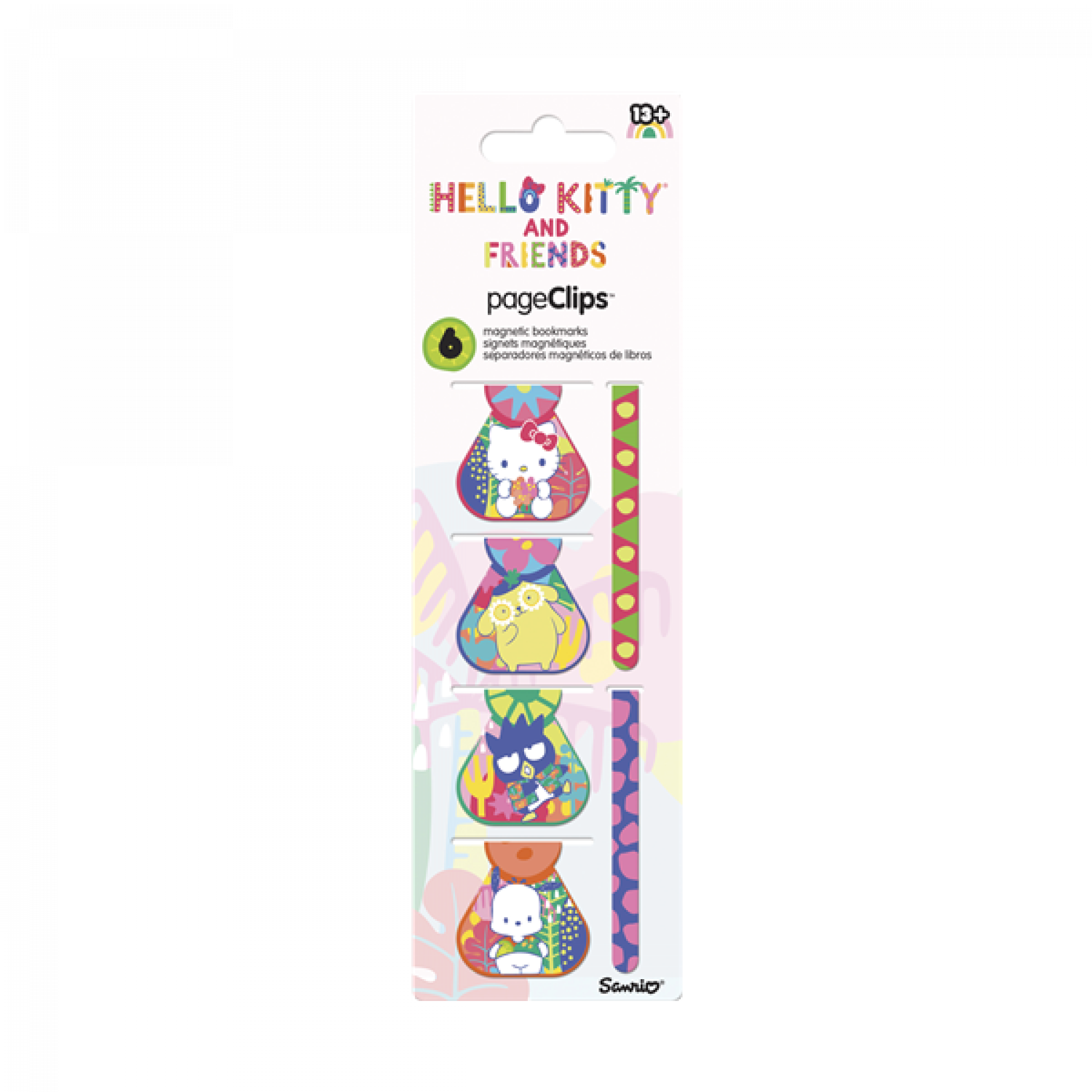 Hello Kitty and Friends Sanrio 6-Pack Magnetic Bookmark Clips
