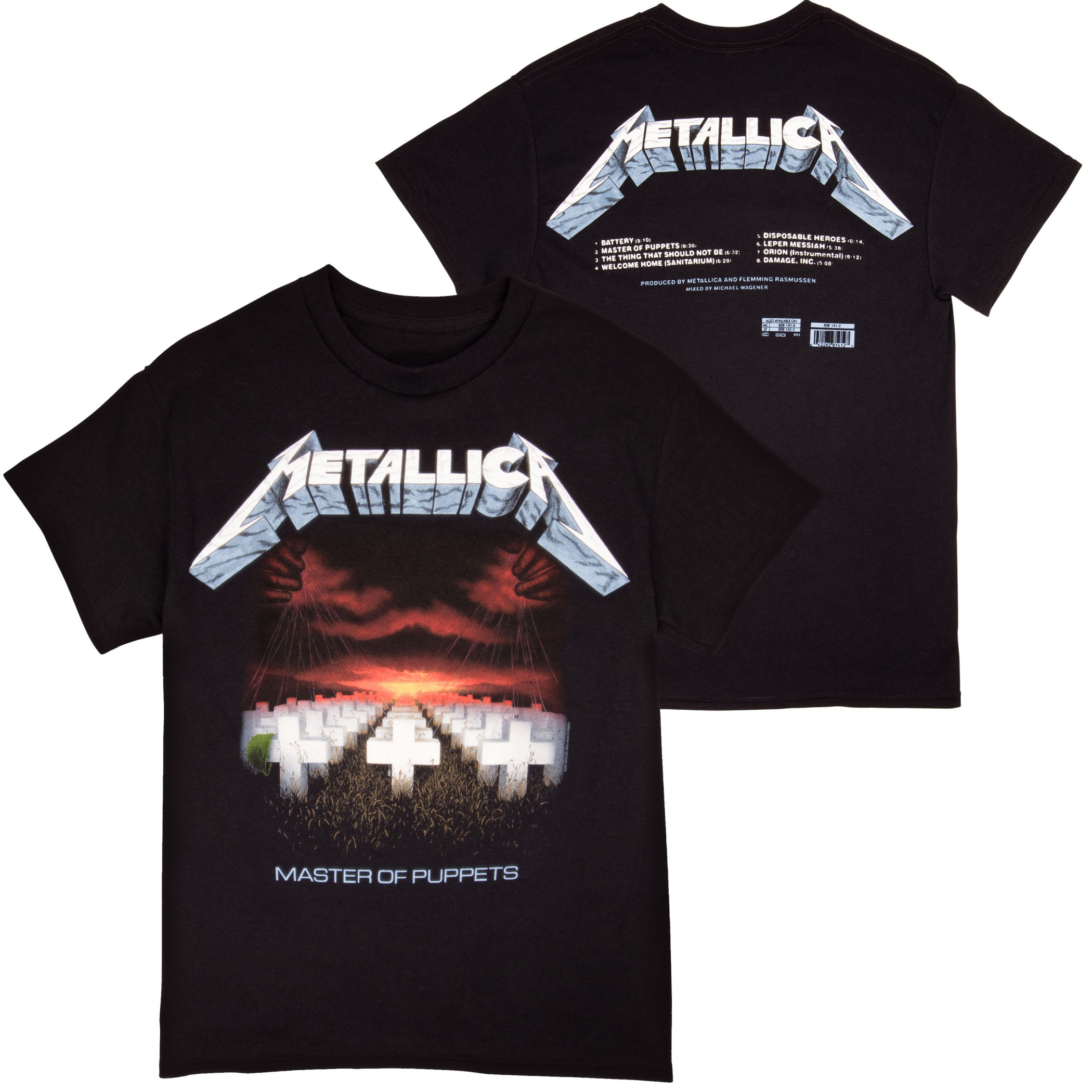 Metallica Master of Puppets Track Listing T-Shirt