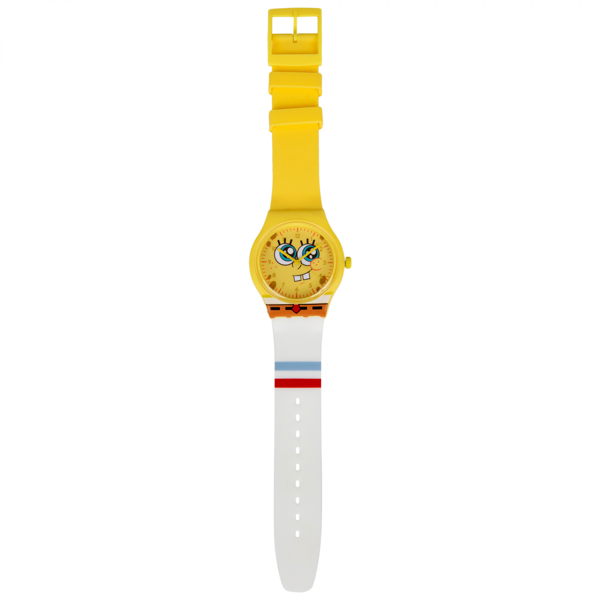 SpongeBob SquarePants Profile Watch Face w/ Plastic Printed Strap