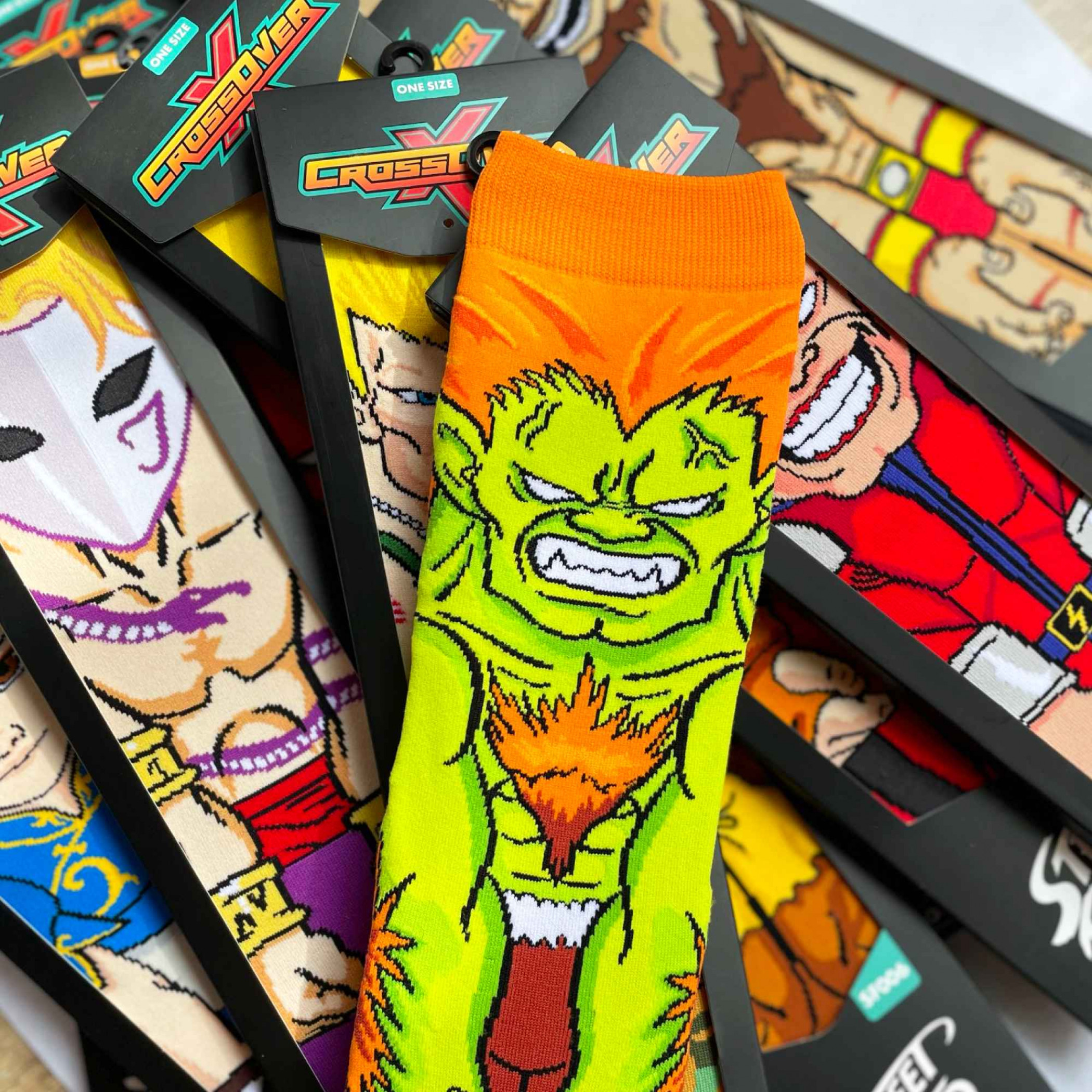 Street Fighter Blanka Crossover Crew Socks