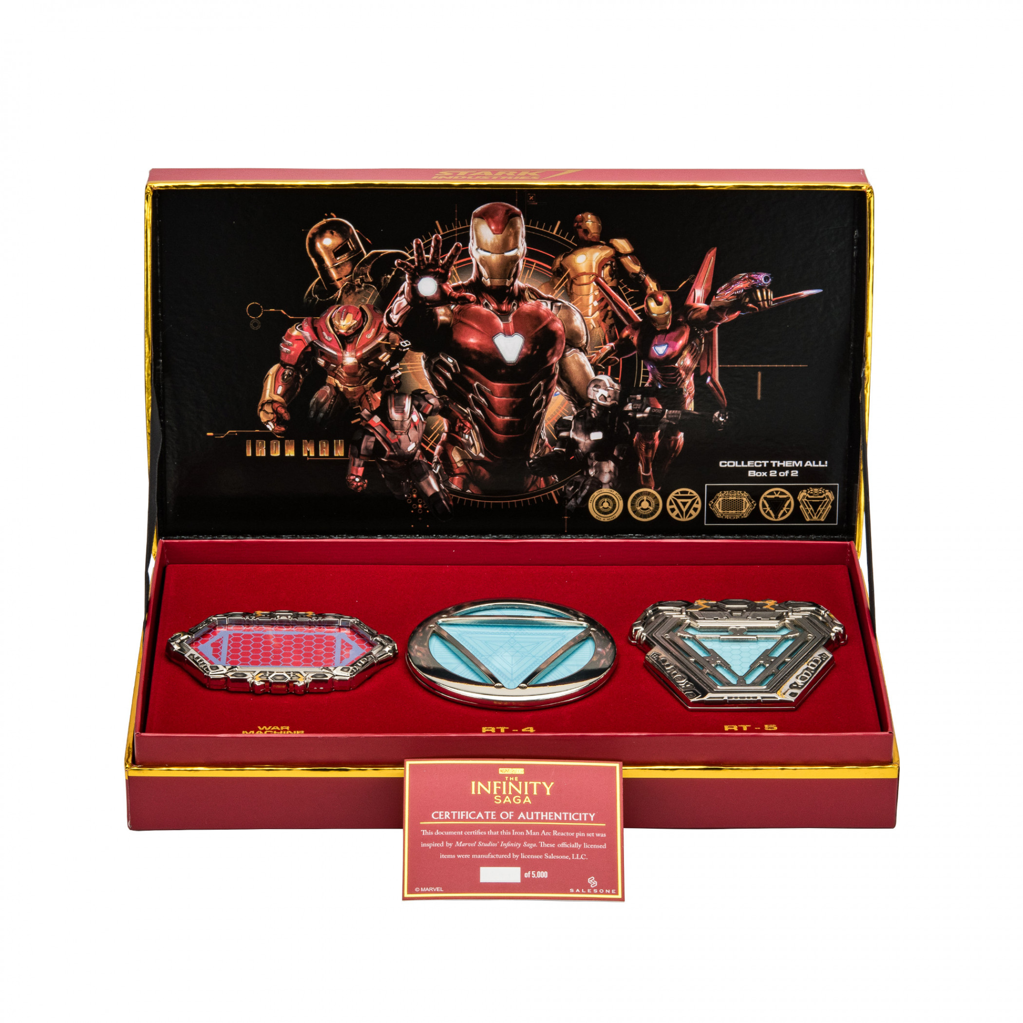 Iron Man Light Up Arc Reactor Lapel Pin Set