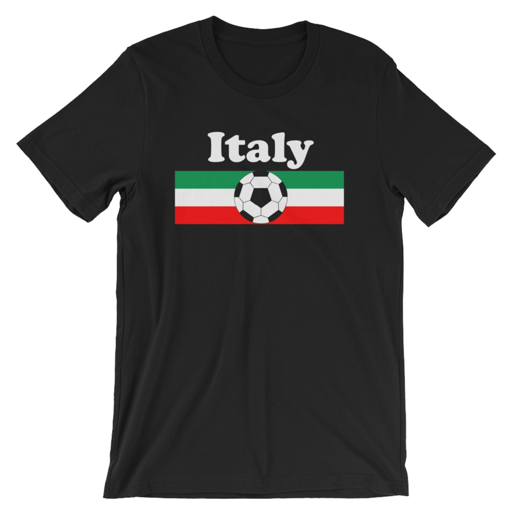 World Cup Soccer Italy Black Tshirt