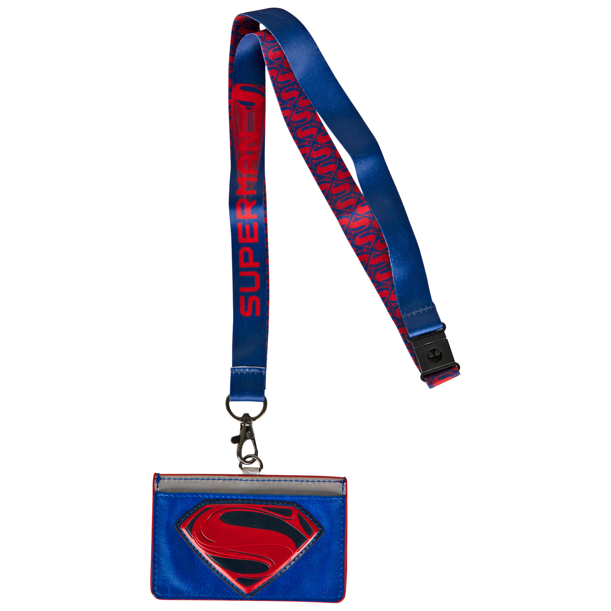Superman DC Comics Lanyard Necklace neck strap ID Holder Keychain Licensed NWT 