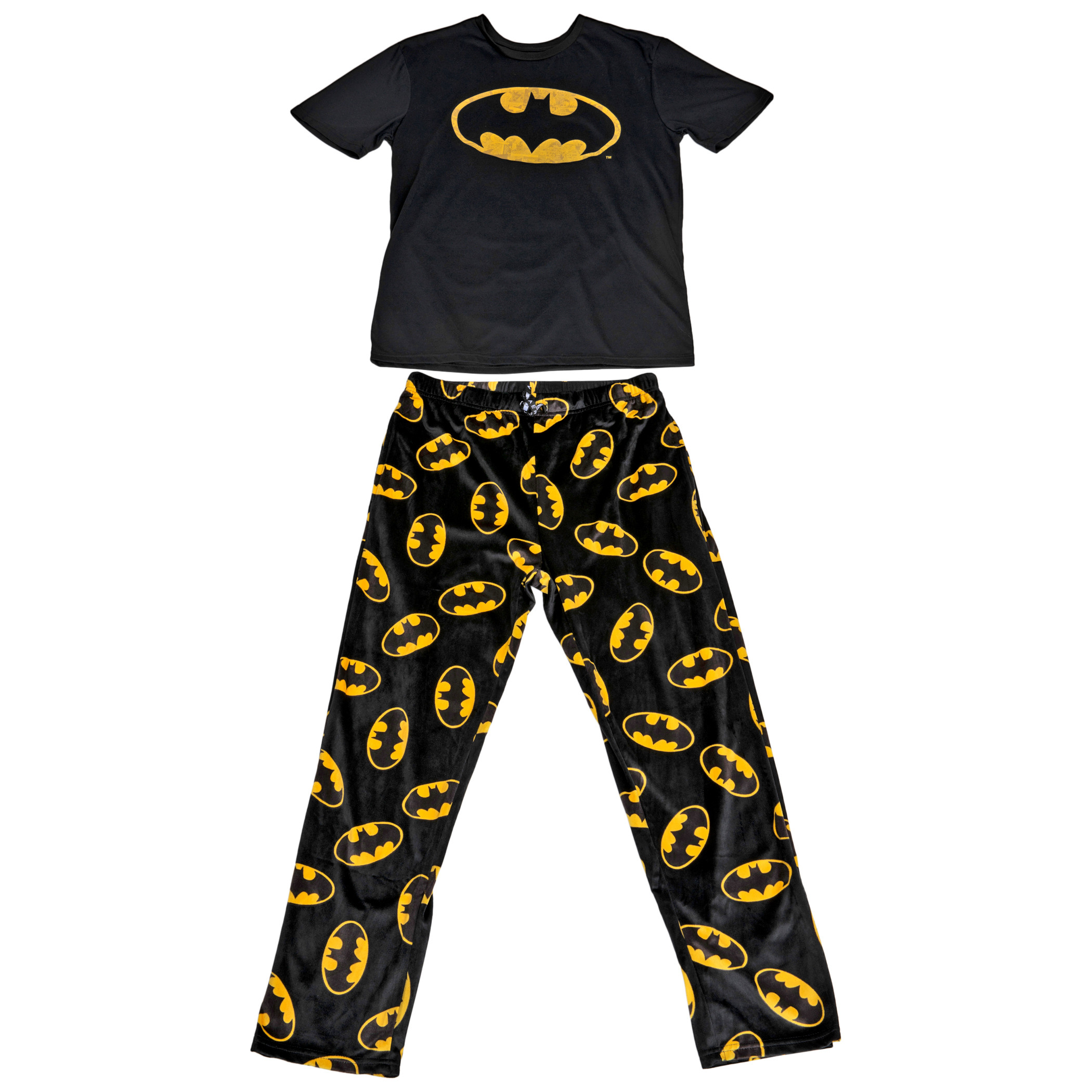 Batman Logo Printed T shirt And Plain Trouser Navy Track Suit Half Sleeves  Tees Double Pocket Trousers Summer Collection Gym Sport Wear For Men