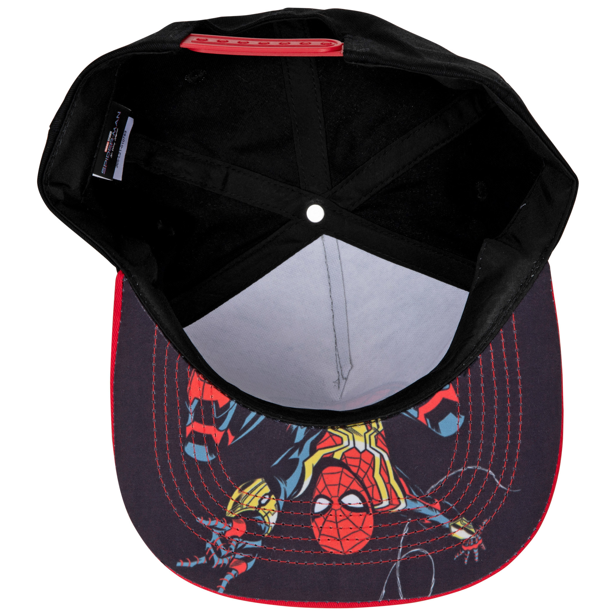 Marvel Spider-Man No Way Home Heat Transfer Spidey Face Flat Bill Hat