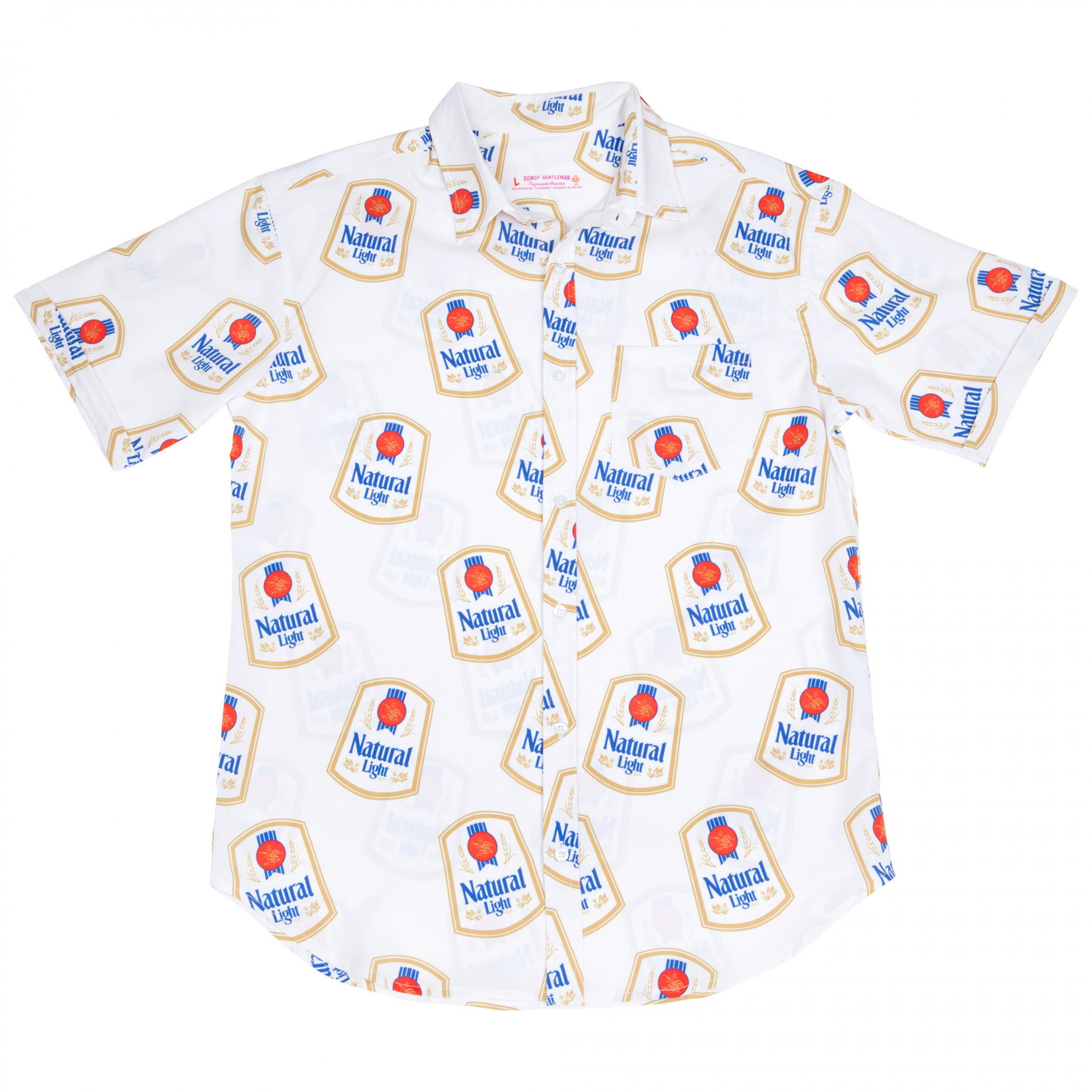 Natural Light Vintage Logo All Over Print Hawaiian Shirt 