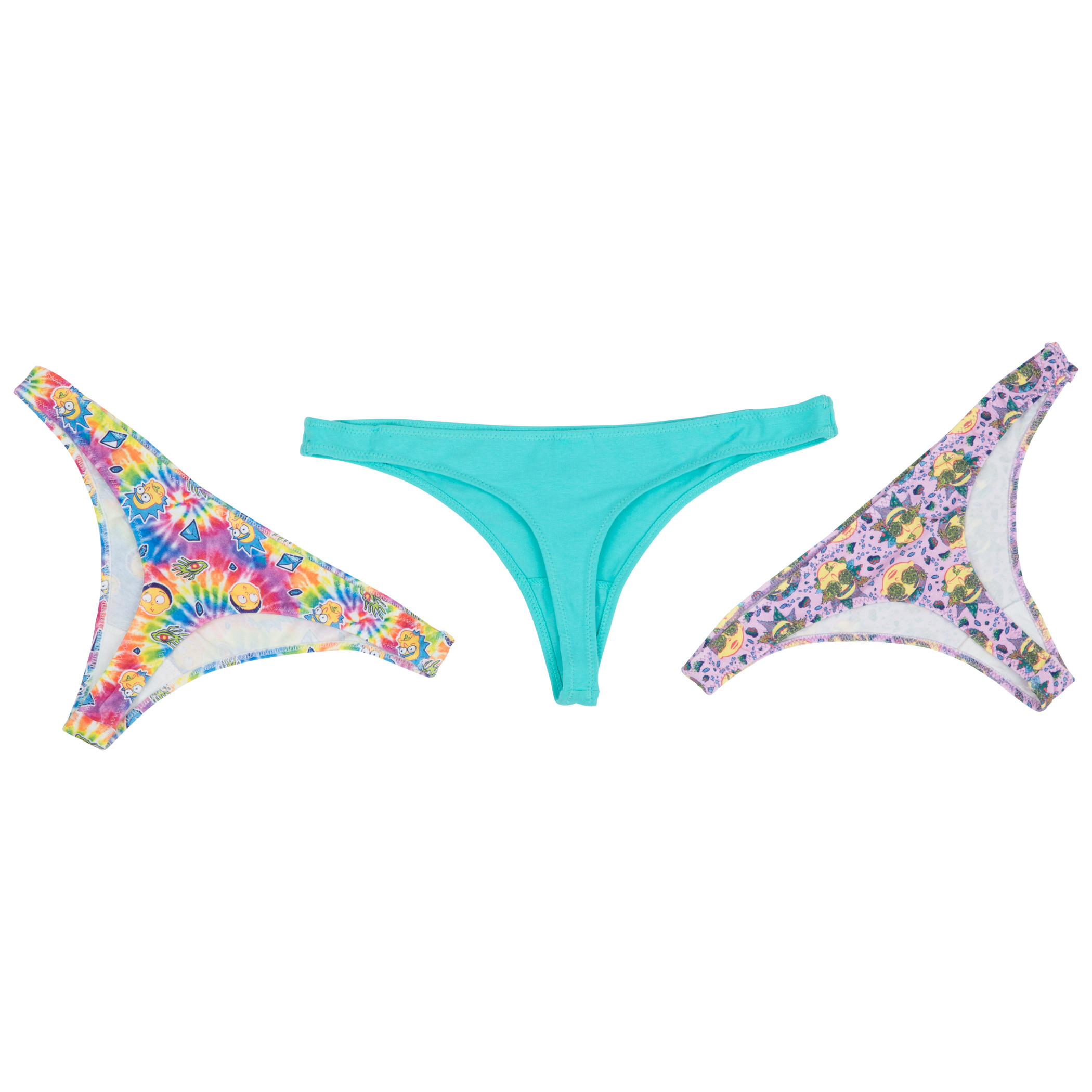 Rick and Morty Trippy 3-Pack Thong Set