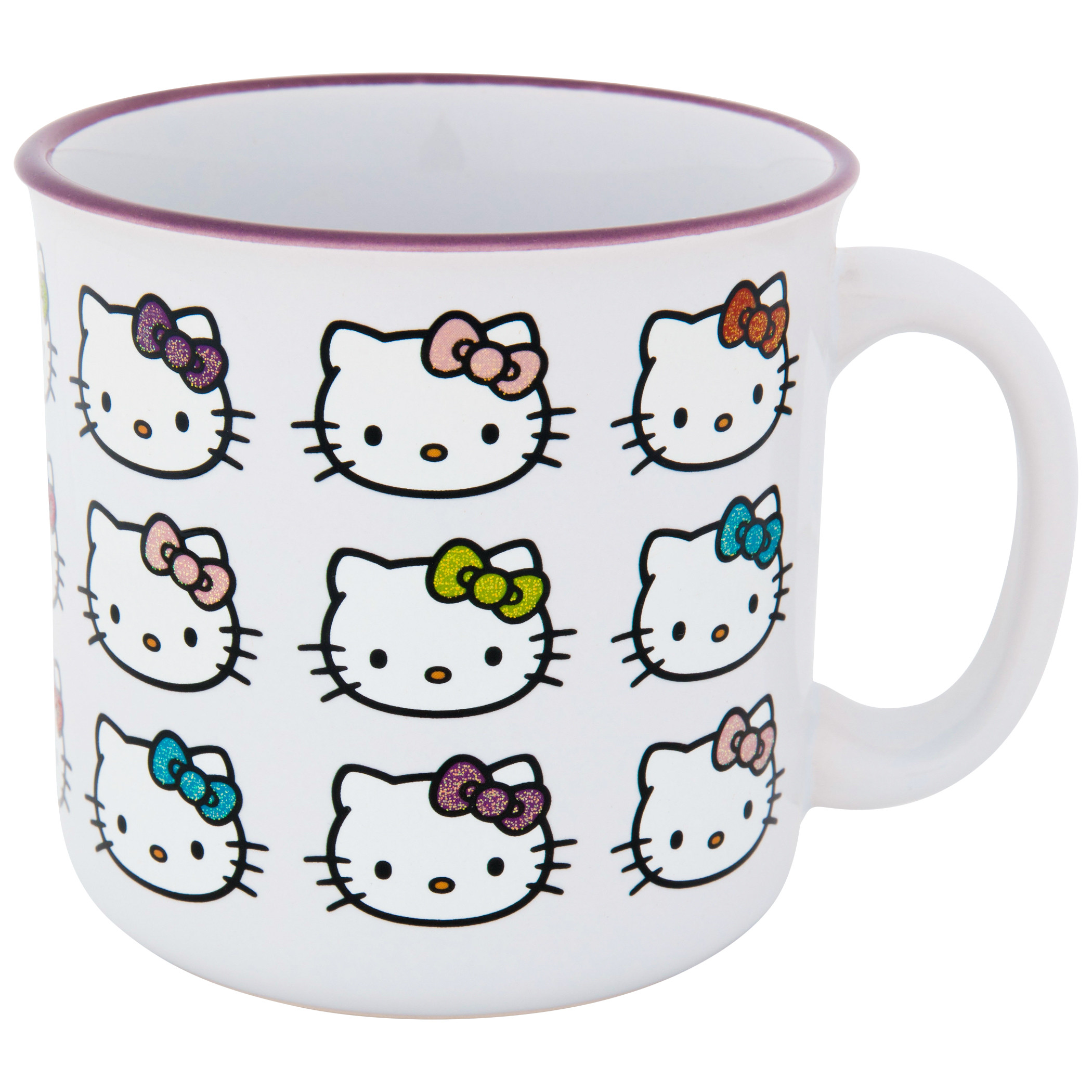 Hello Kitty Rainbow Bows 20oz Ceramic Camper Mug