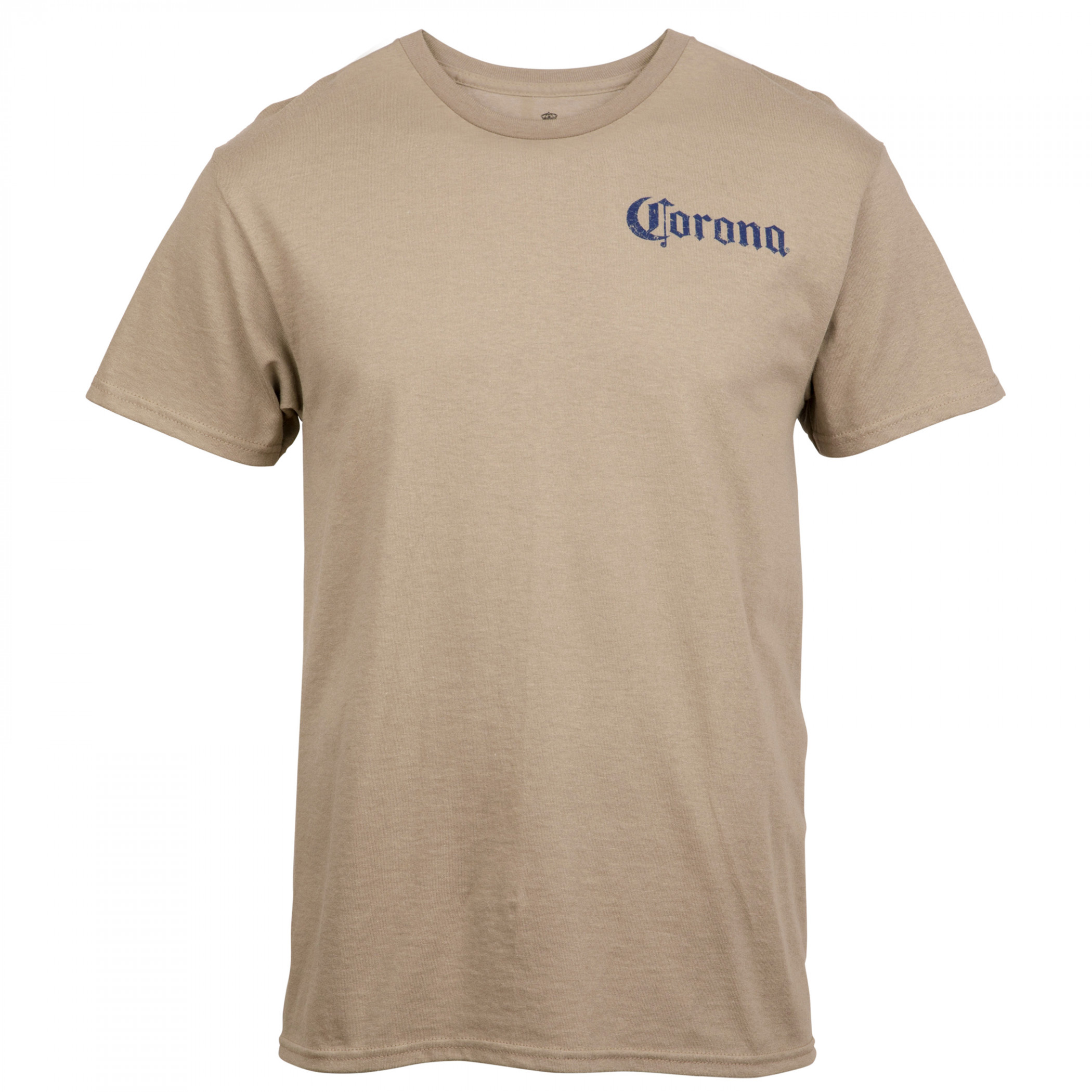 Corona Extra Label Sandy Colorway Front and Back Print T-Shirt