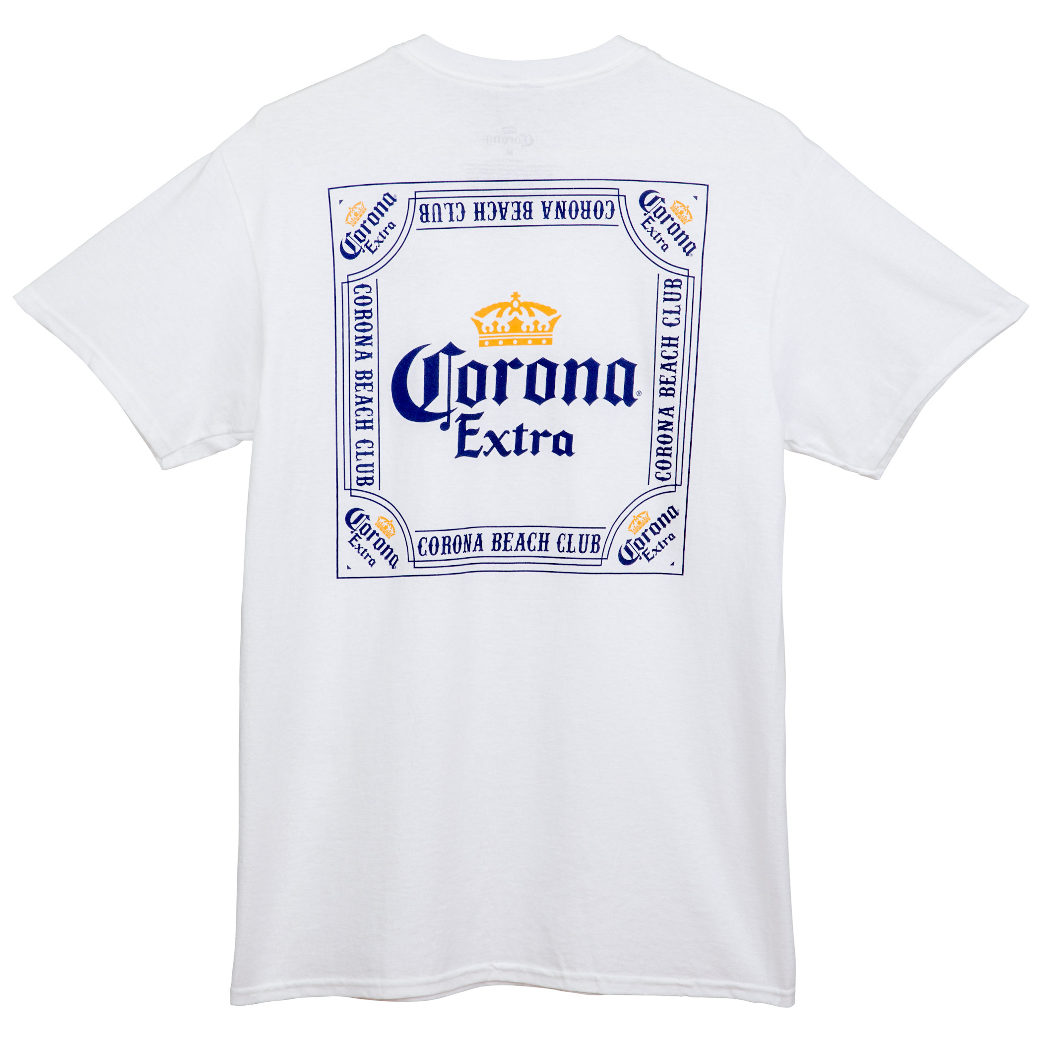 Corona Extra Beach Club Front and Back Print T-Shirt