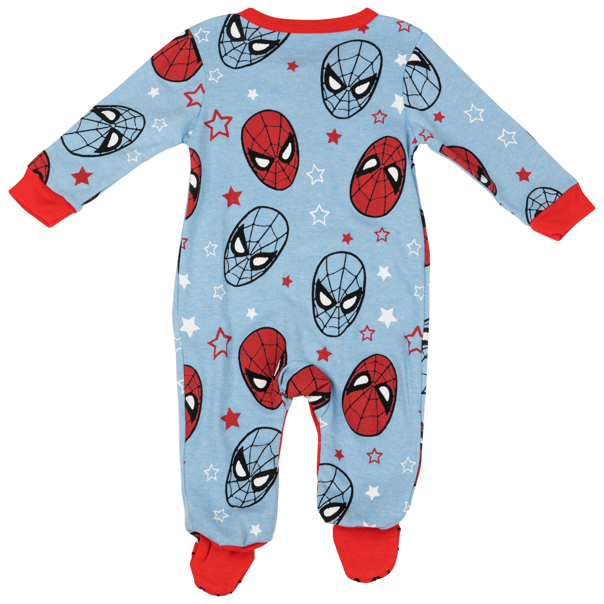 Spider-Man Mask All Over Print Sleep and Play Footed Pajamas