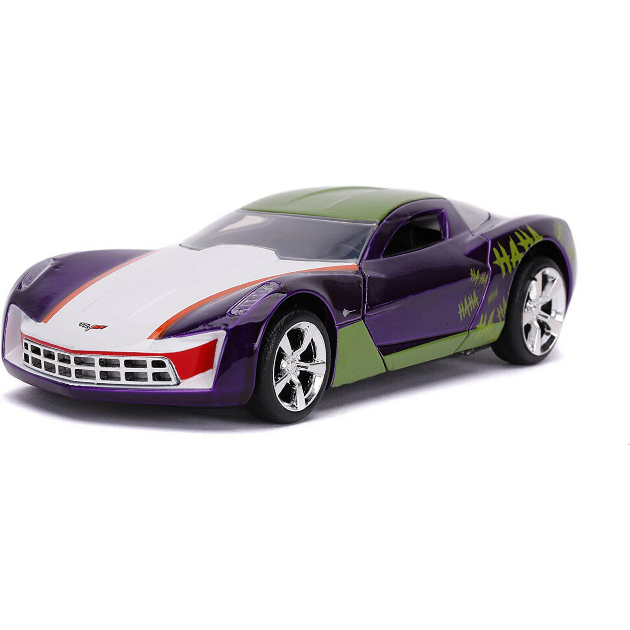 Joker Chevy Corvette Stingray 5" Metals Die Cast 1:32 Movie Car by Jada Toys
