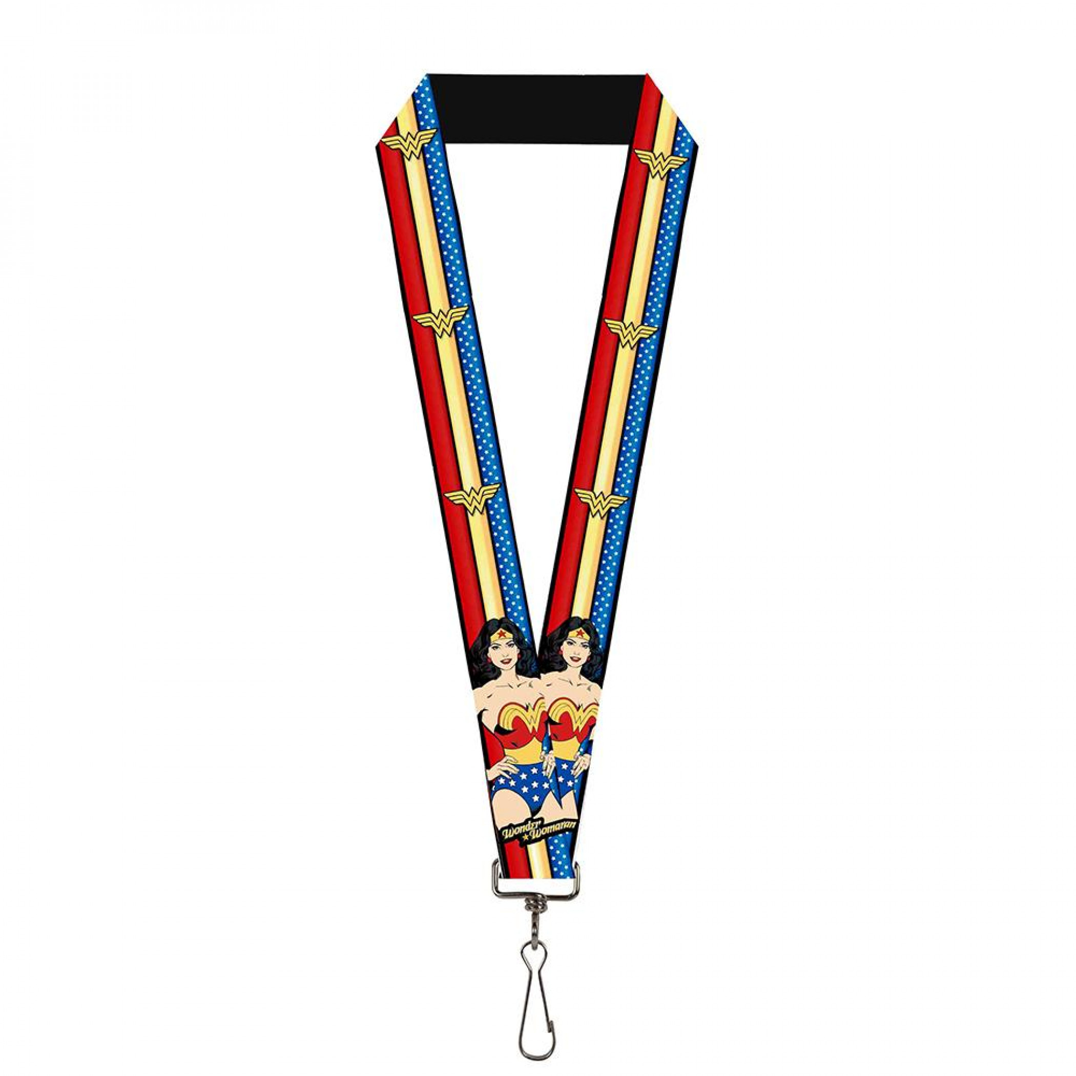 Wonder Woman Striped Lanyard