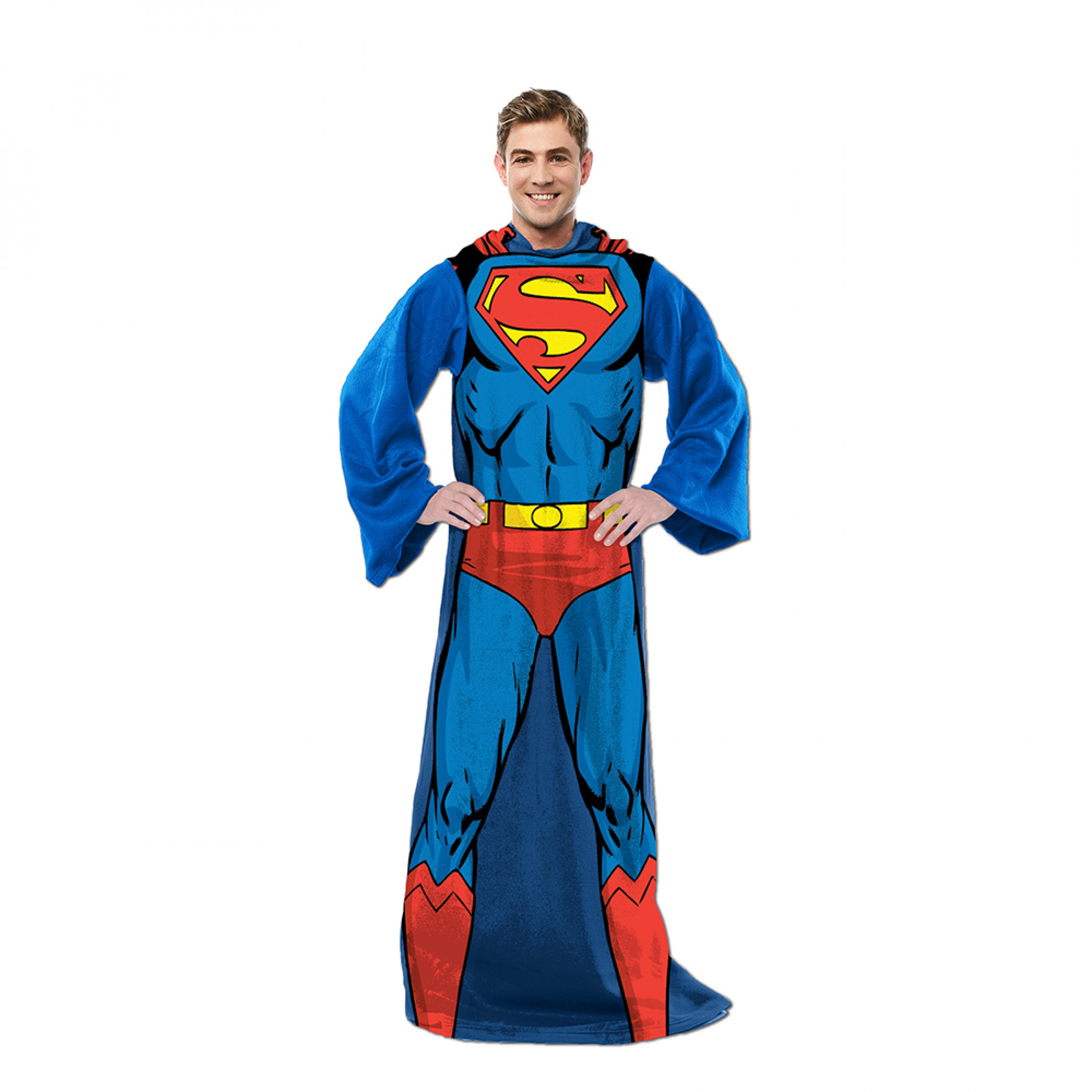Superman In Action Adult Costume Sleeved Blanket